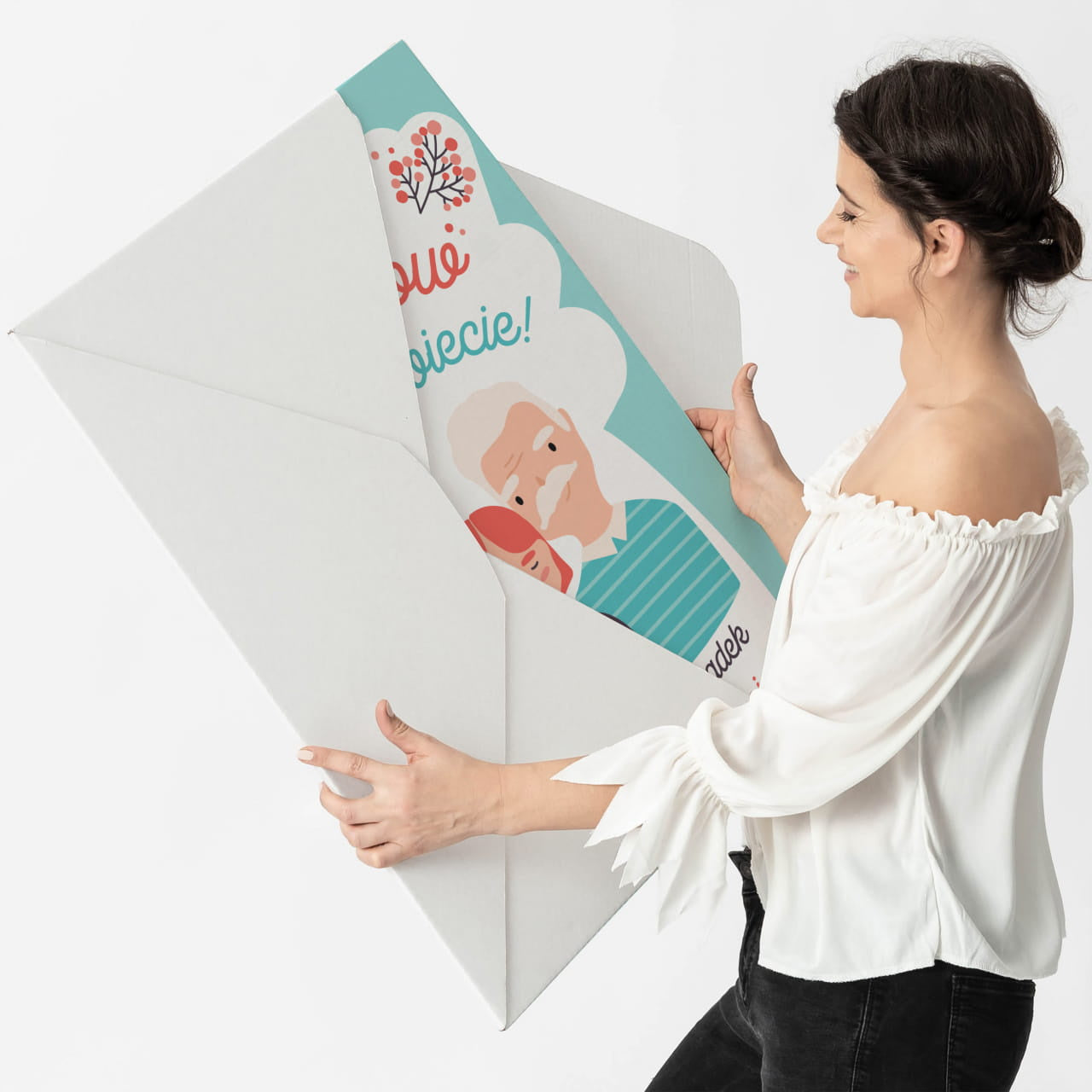 Personalizowana kartka xxl na Dzień Babci i Dziadka - laurka