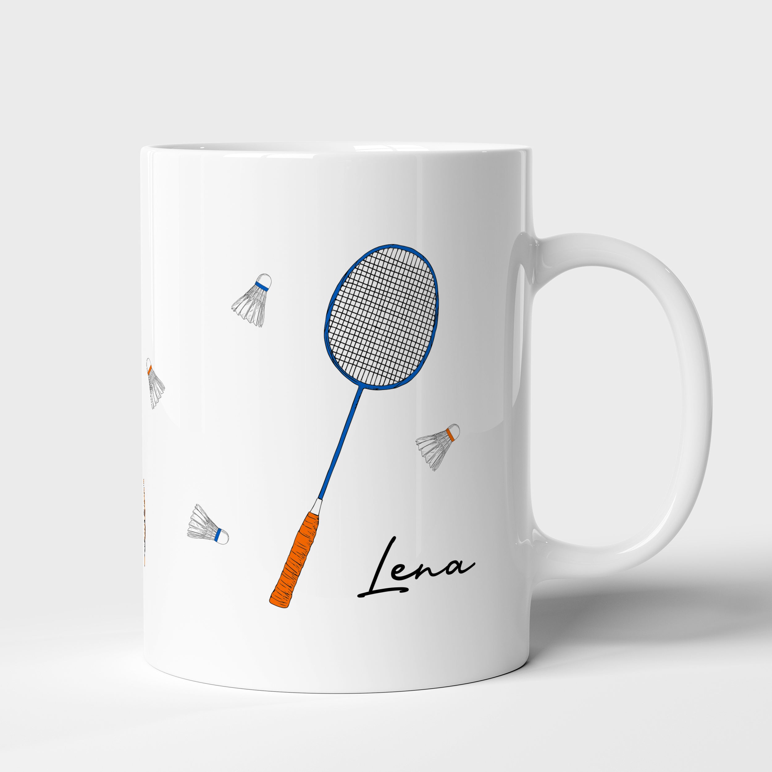Personalizowany kubek dla nastolatka - prezent dla miłośnika gry w badminton kubek sportowy