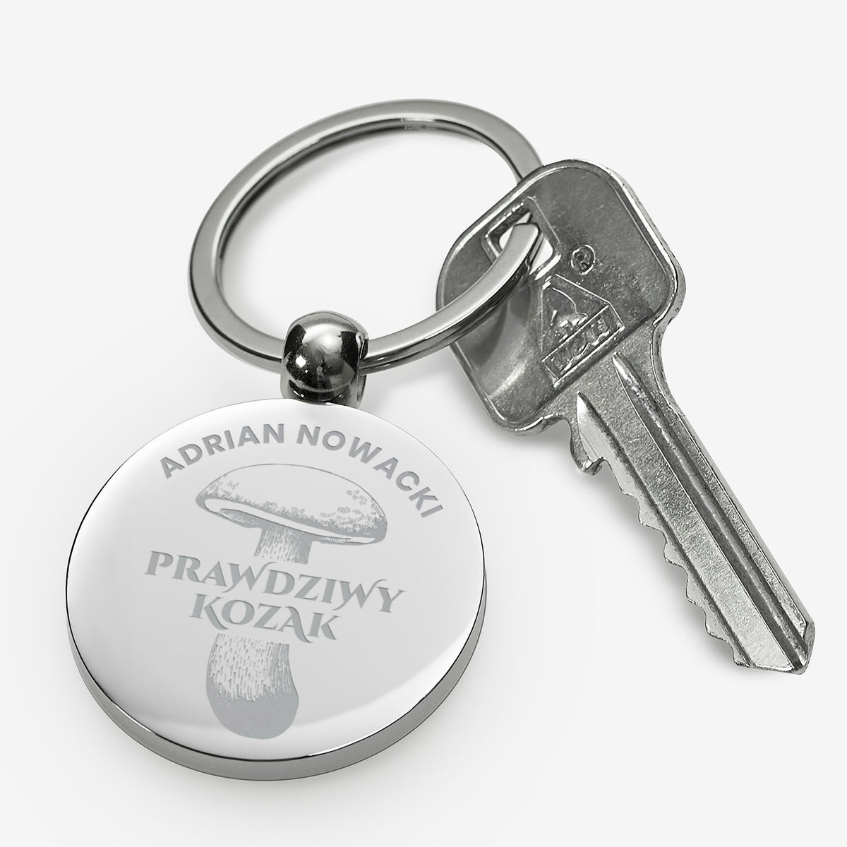 Grawerowany brelok dla grzybiarza