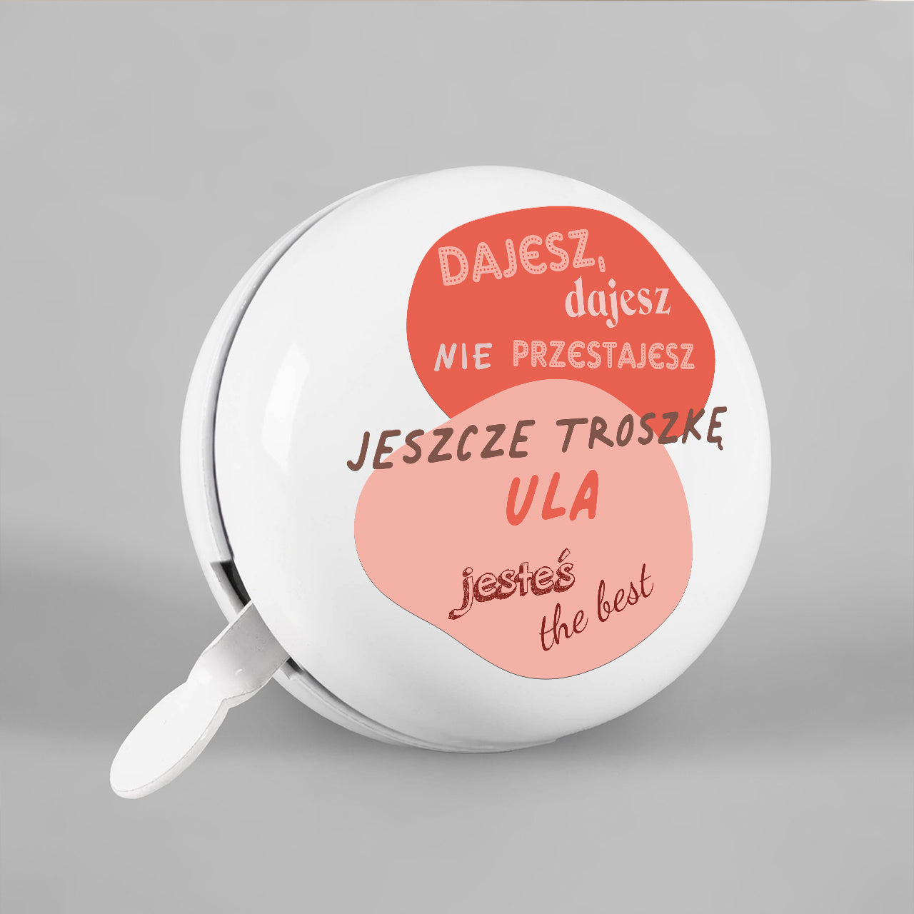 Rowerowy dzwonek z nadrukiem - jesteś the best