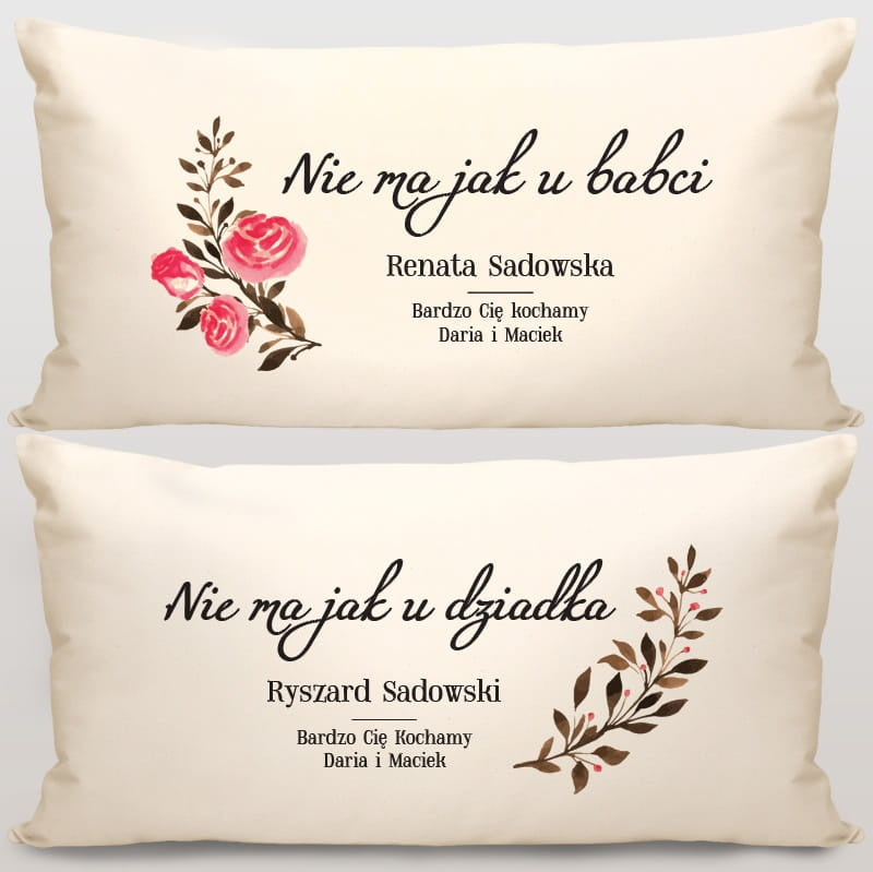 Komplet poduszek dla Babci i Dziadka poduszki dla babci i dziadka prezent dla babci i dziadka