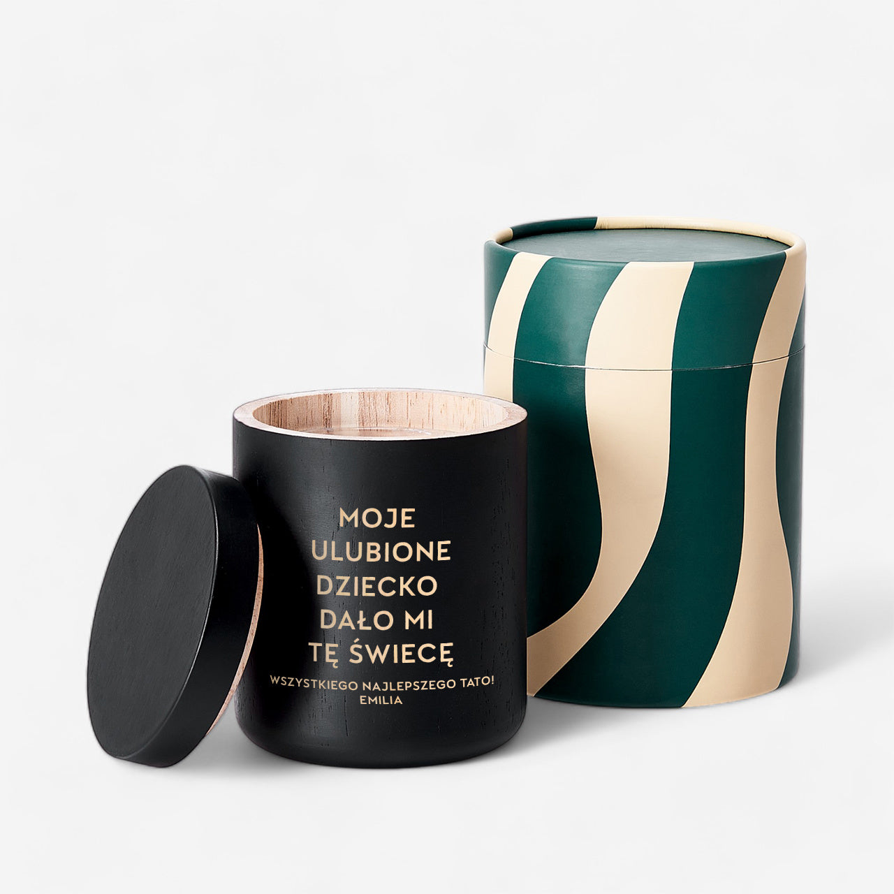 Świeca z grawerem na Dzień Taty - ulubione dziecko świeca personalizowana dla Taty prezent dla Taty na Dzień Taty