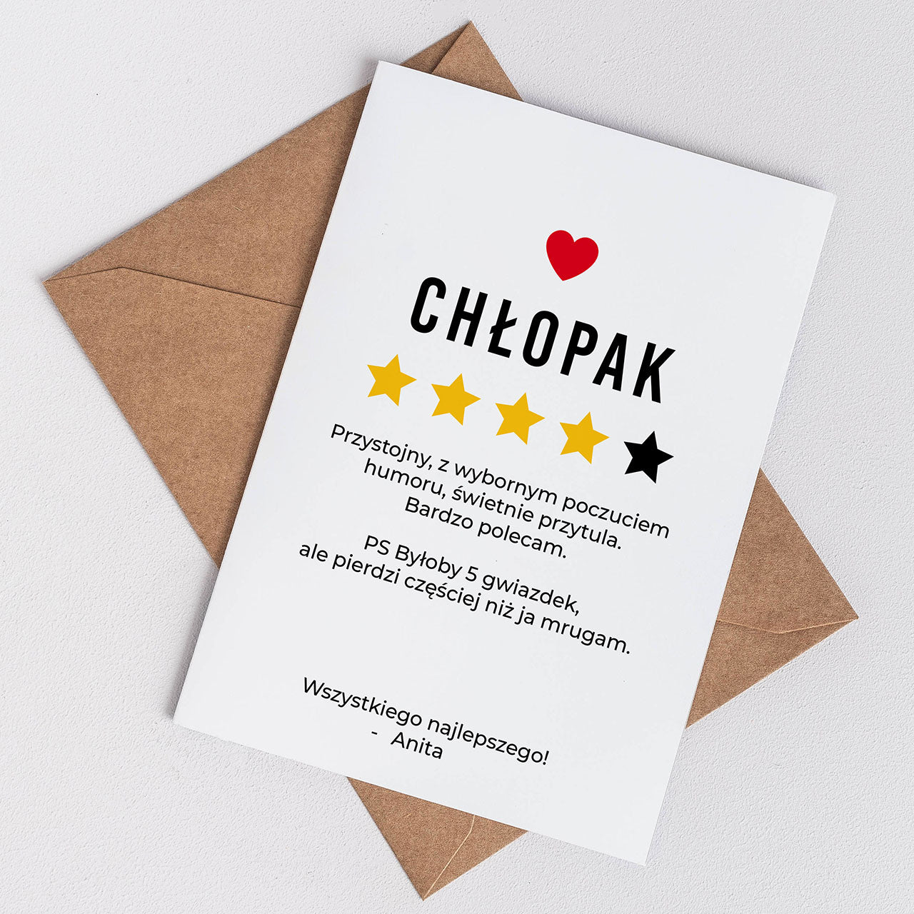 Personalizowana kartka na Dzień Chłopaka