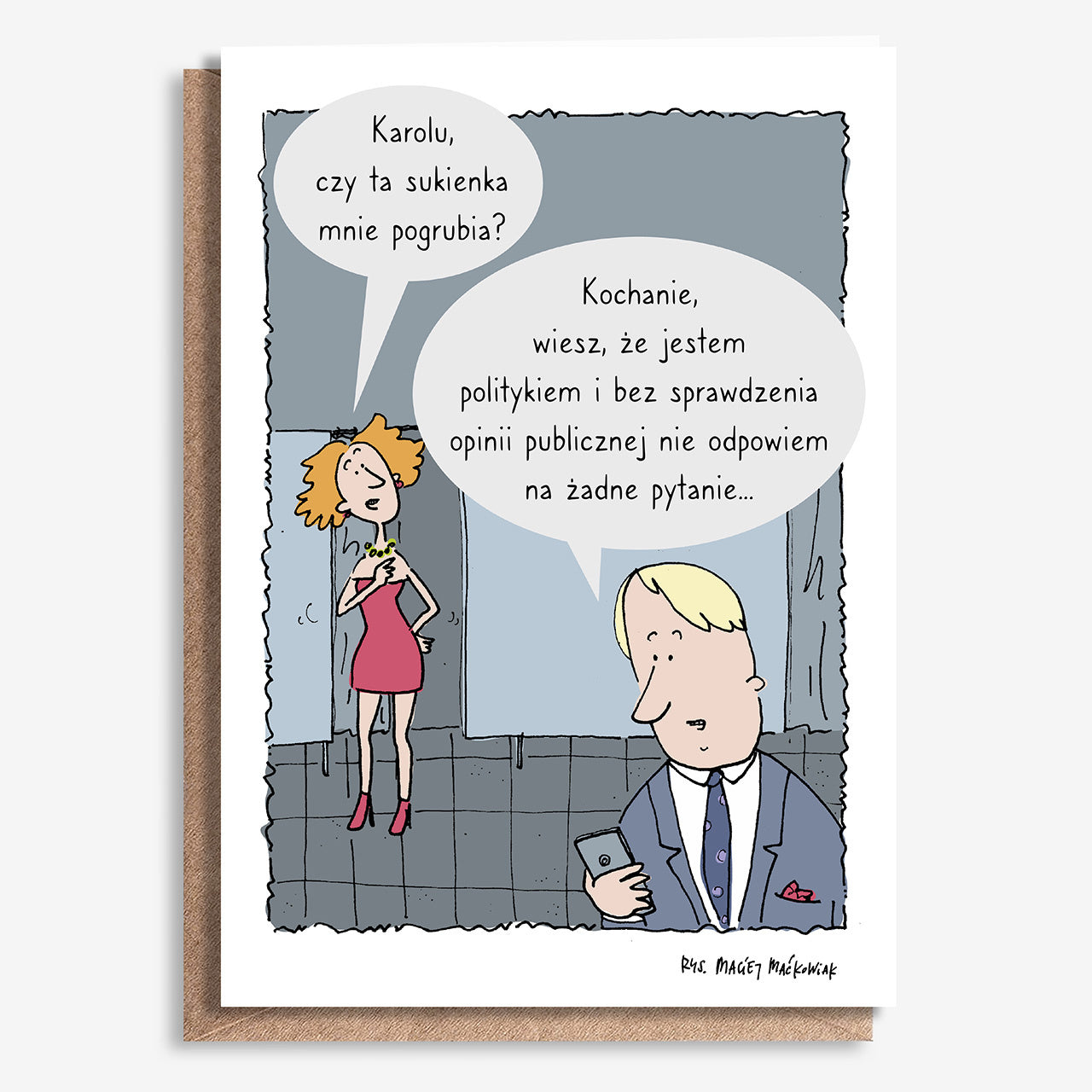 Personalizowana śmieszna kartka dla polityka A4