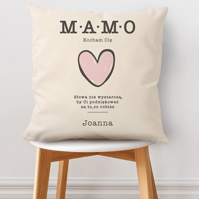 Personalizowana poduszka dla mamy z podziękowaniem poduszka na Dzień Mamy prezent dla mamy 