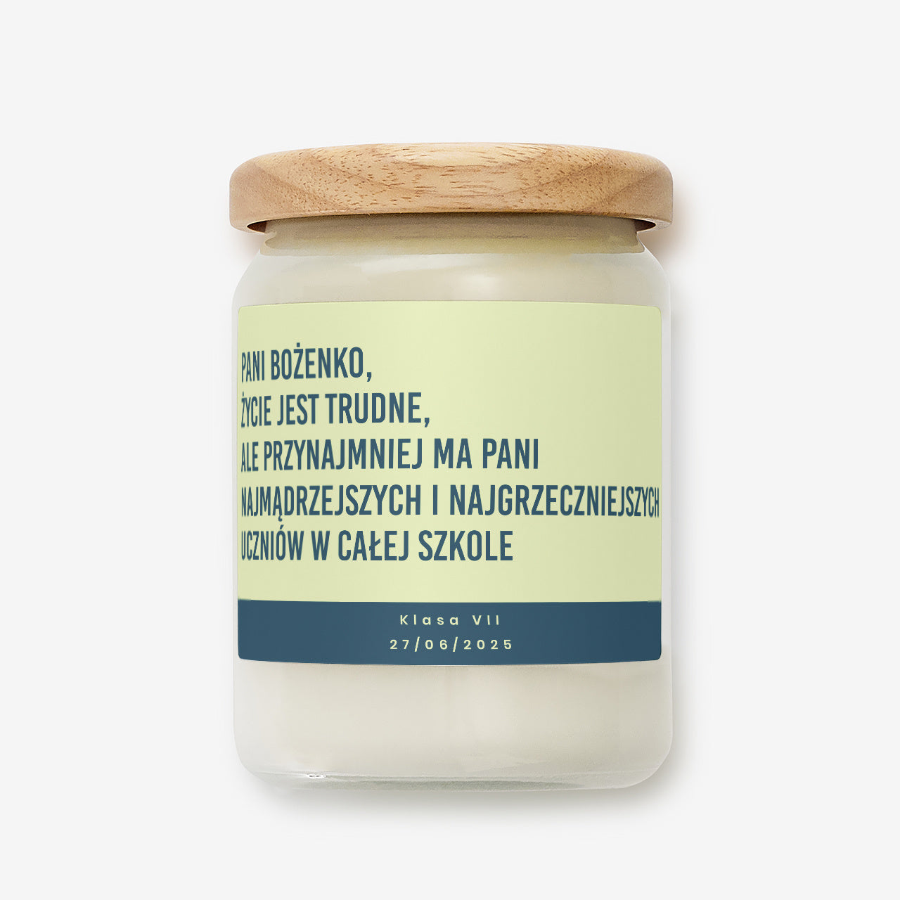 Świeczka dla nauczyciela - śmieszny prezent na zakończenie roku szkolnego prezent dla nauczyciela na koniec roku