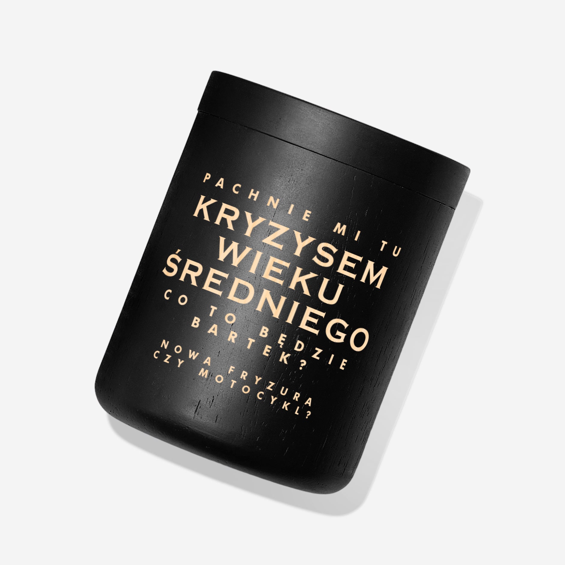 Grawerowana świeca - Kryzys Wieku Średniego - śmieszny prezent dla niego
