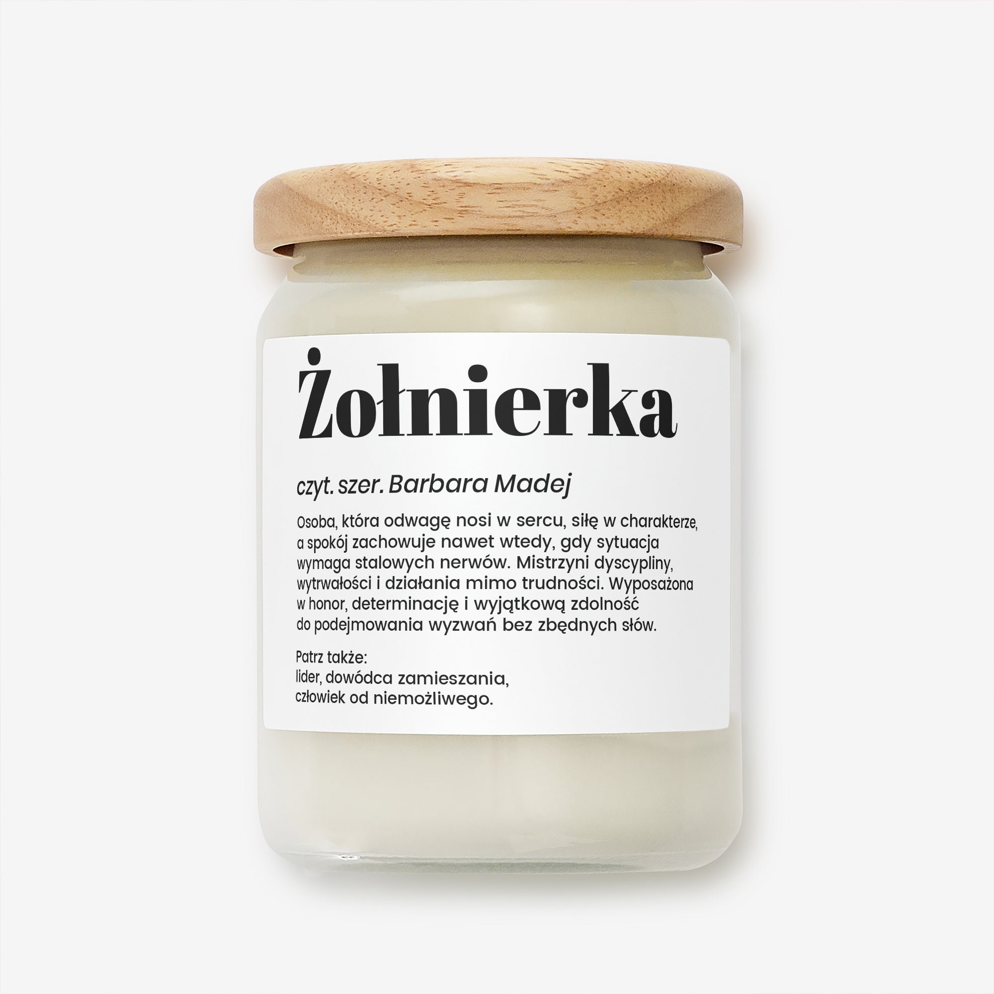 Personalizowana świeca dla żołnierki