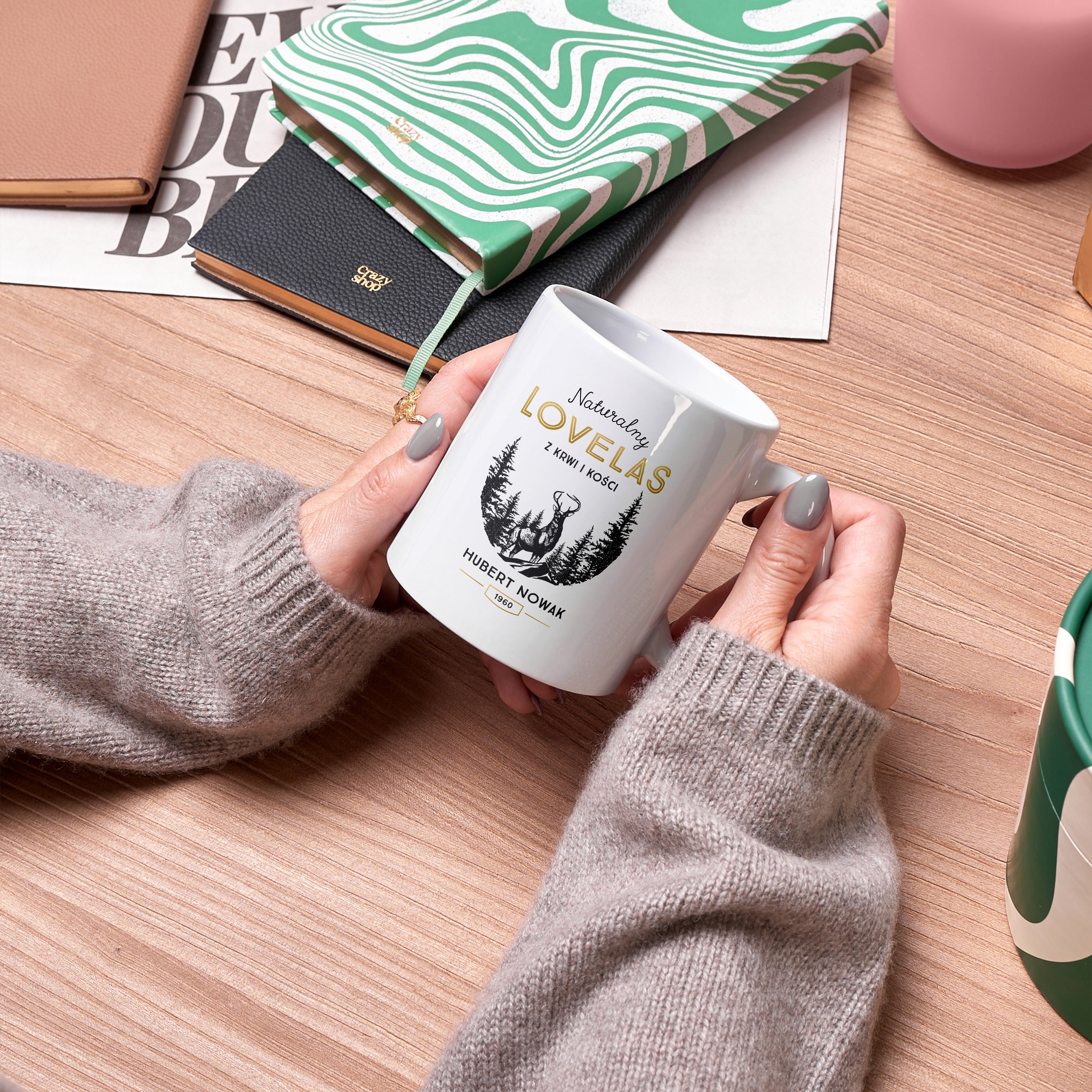 Personalizowany kubek dla leśnika kubek z nadrukiem kubek personalizowany prezent dla leśnika