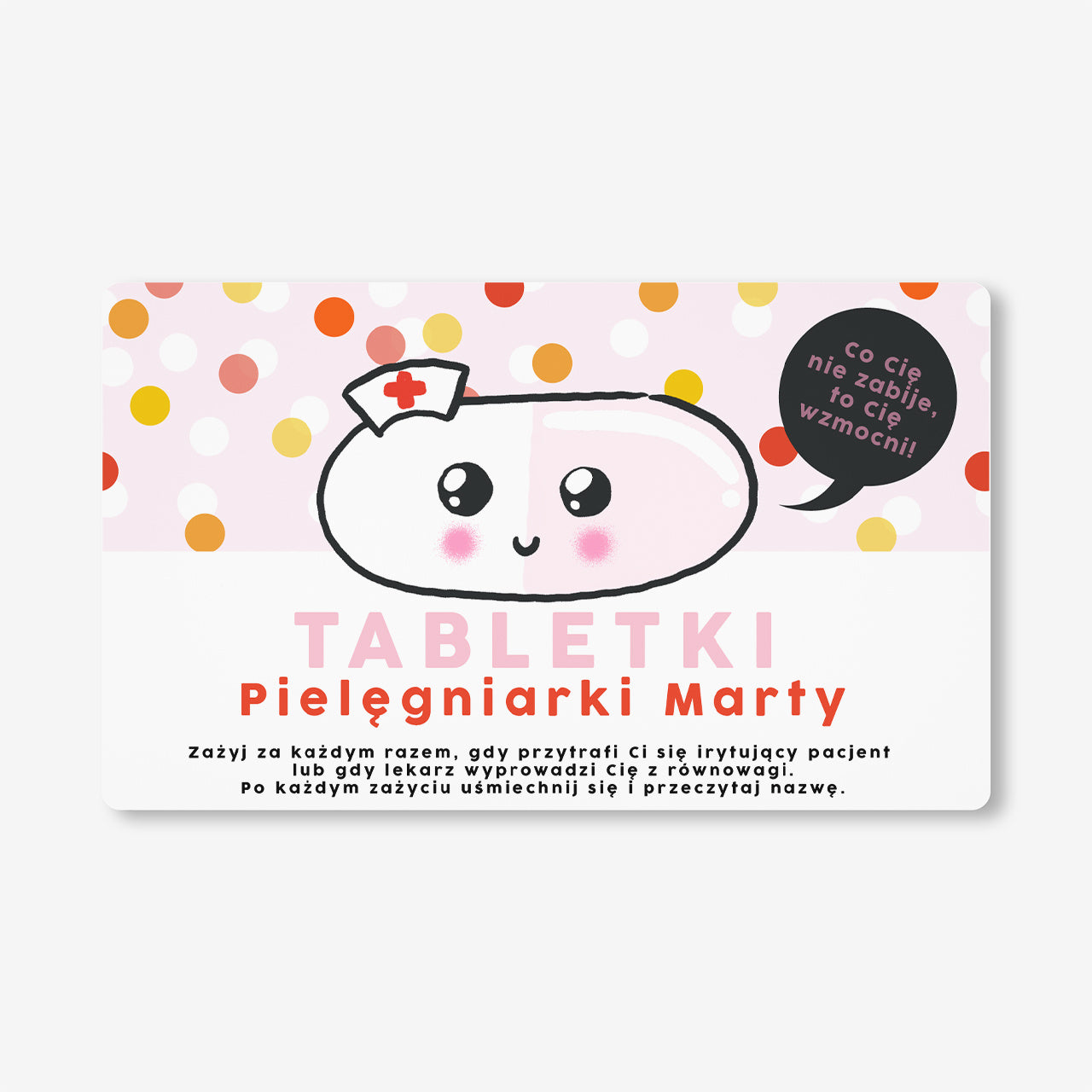 Opakowanie na cukierki z personalizowaną etykietą - prezent dla pielęgniarki pudełko na cukierki