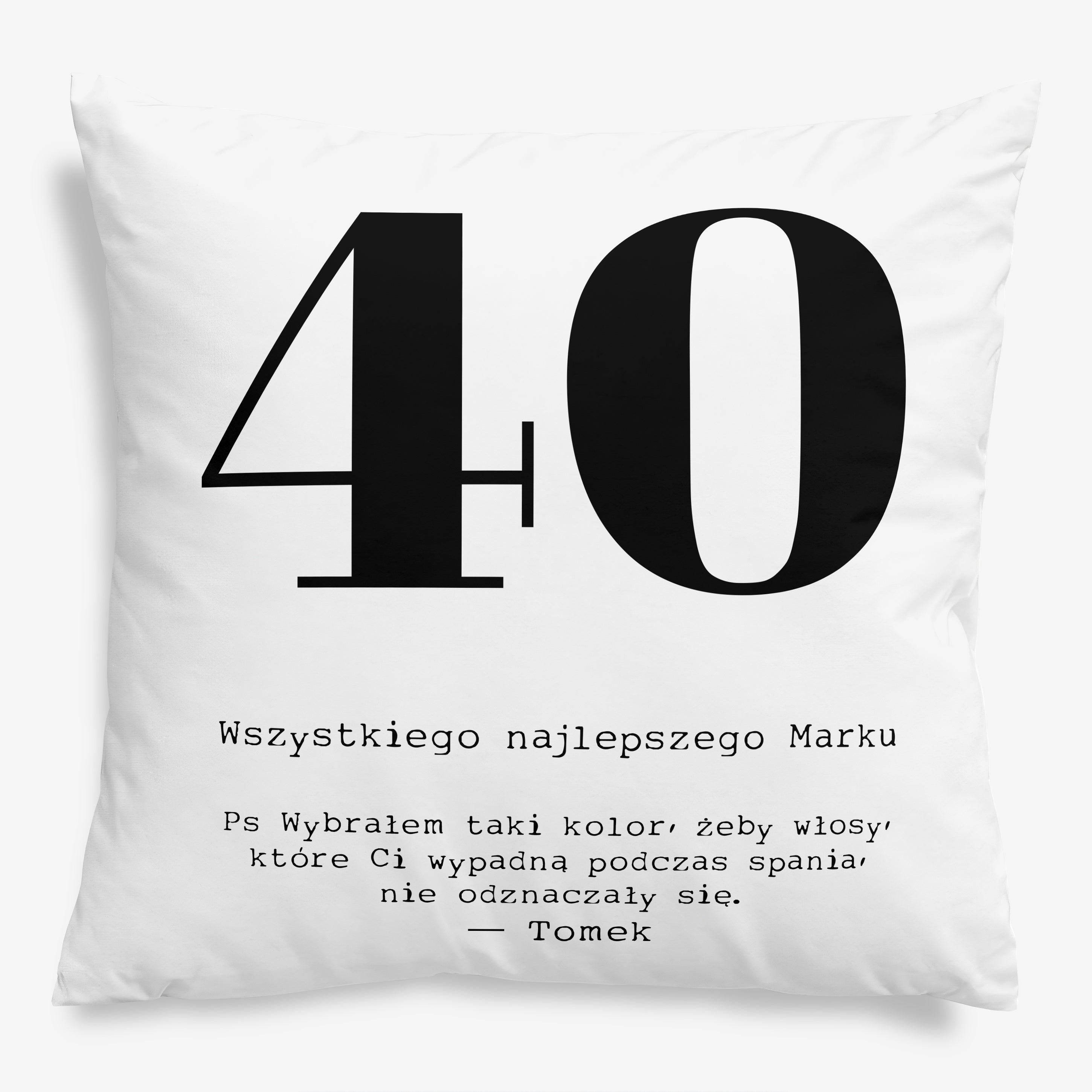 Poduszka dla mężczyzny - prezent na 40 urodziny prezent dla czterdziestolatka prezent na czterdziestkę