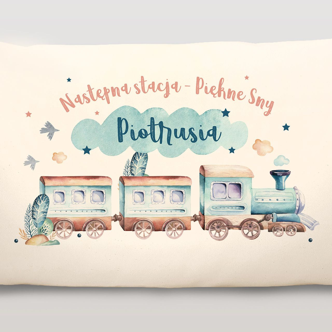 Poduszka dla dziecka - pociąg
