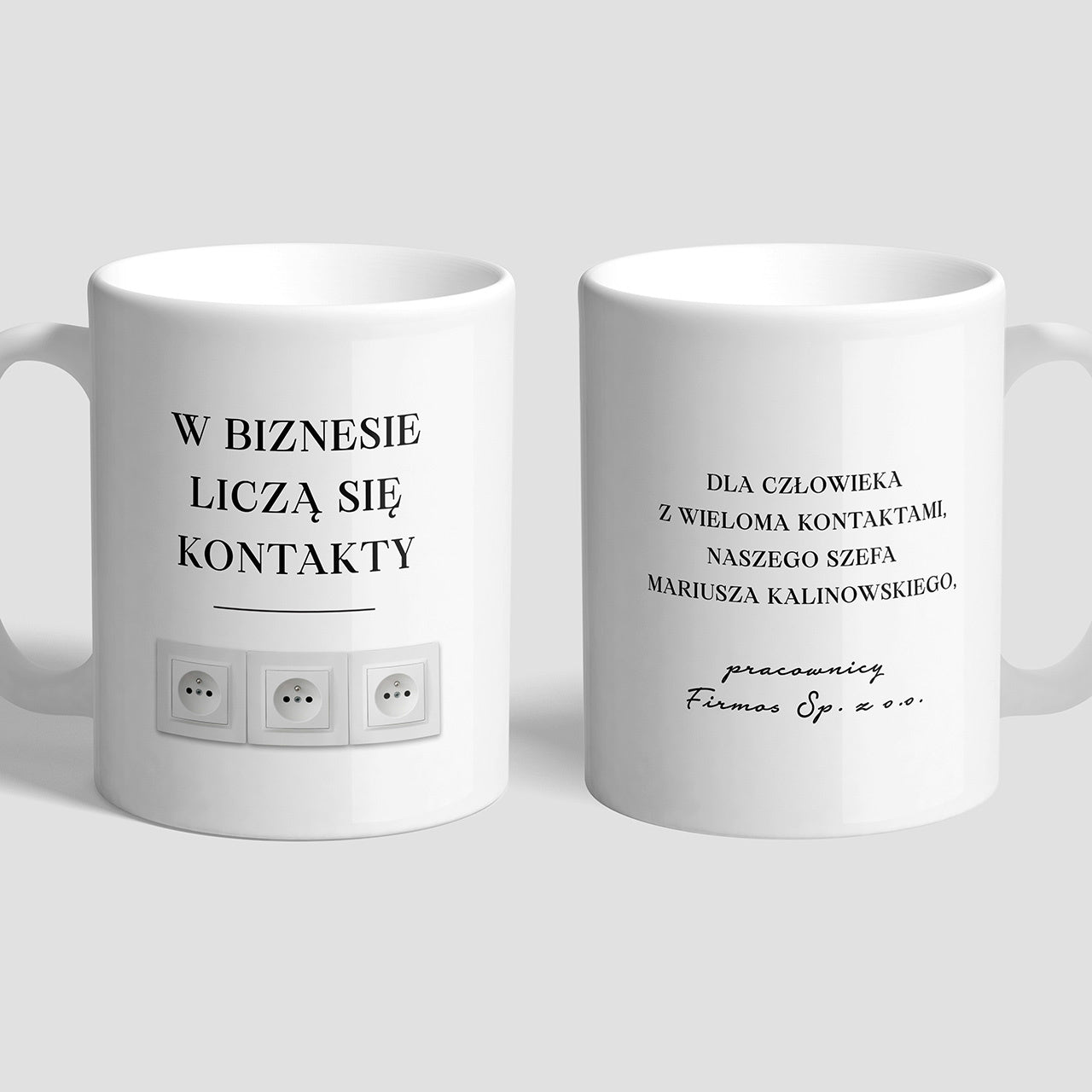 Kawa i kubek na prezent - Liczą Się Kontakty - prezent urodzinowy dla szefa zestaw prezentowy