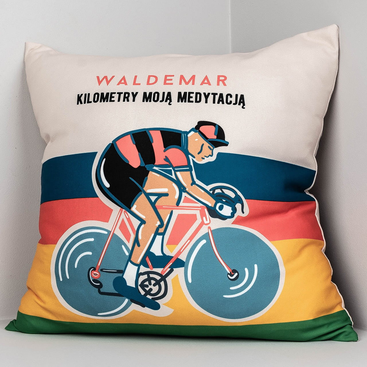 Personalizowana poduszka - prezent dla kolarza
