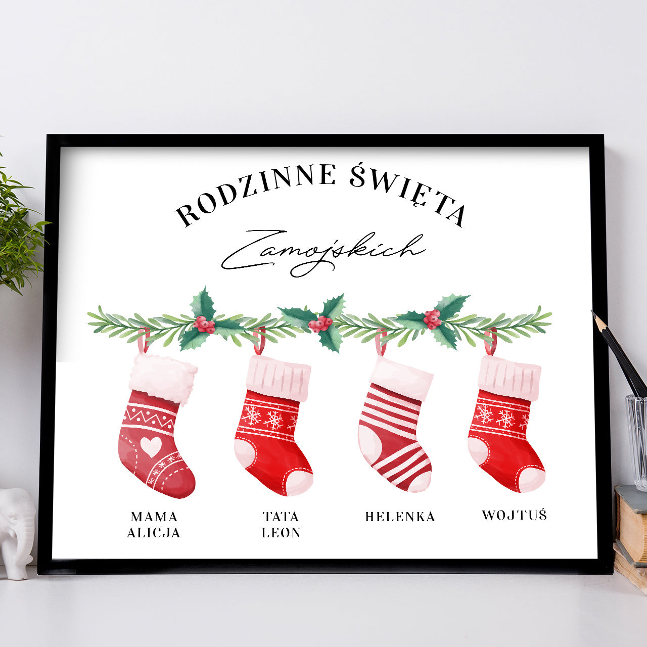 Plakat świąteczny dla rodziny