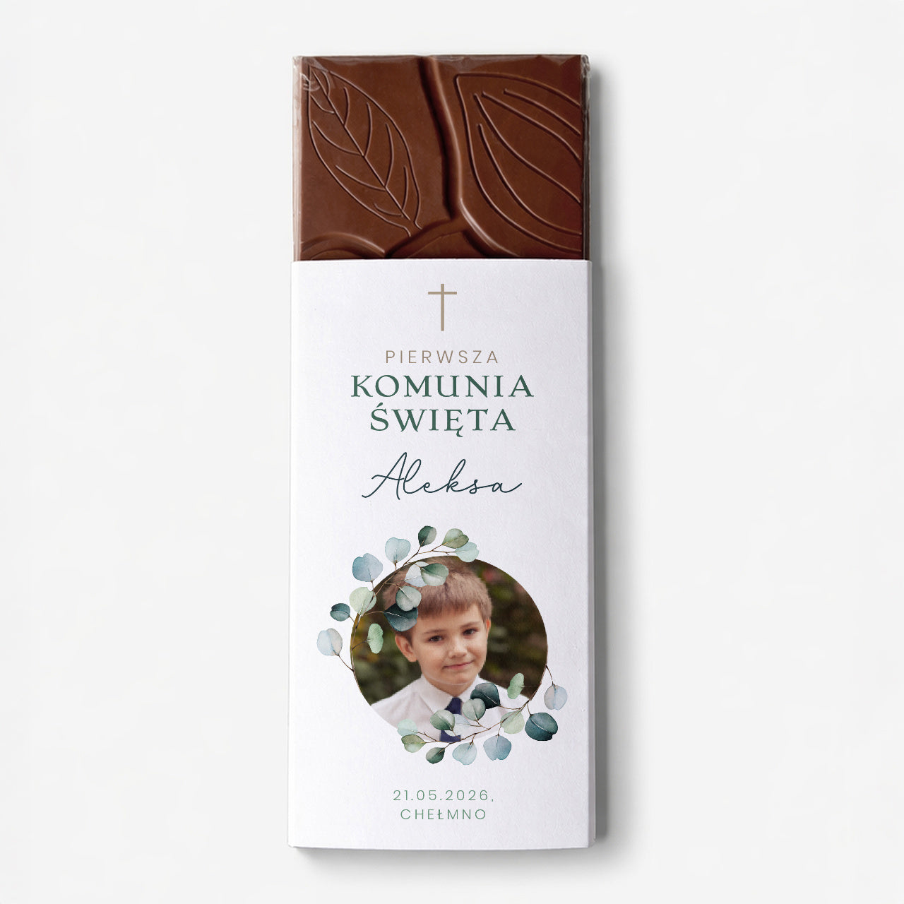 Personalizowana czekolada na Komunię