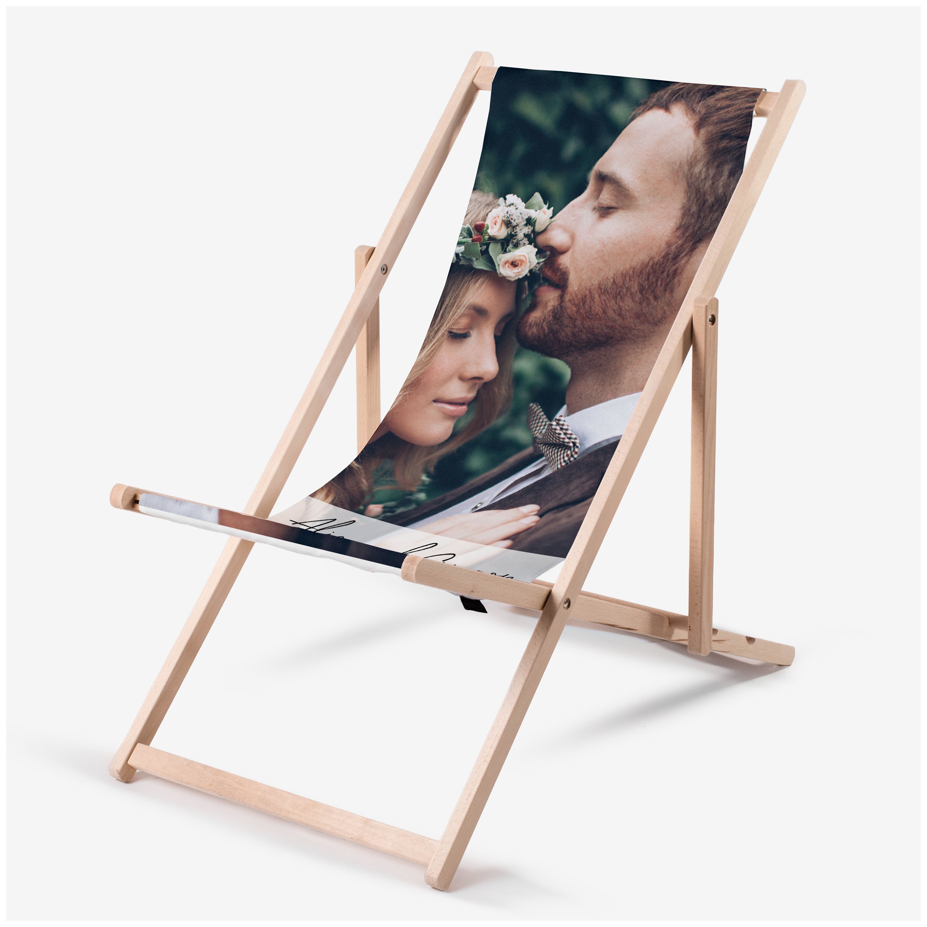 Liegestuhl mit eigenem Aufdruck - Geschenk mit Foto