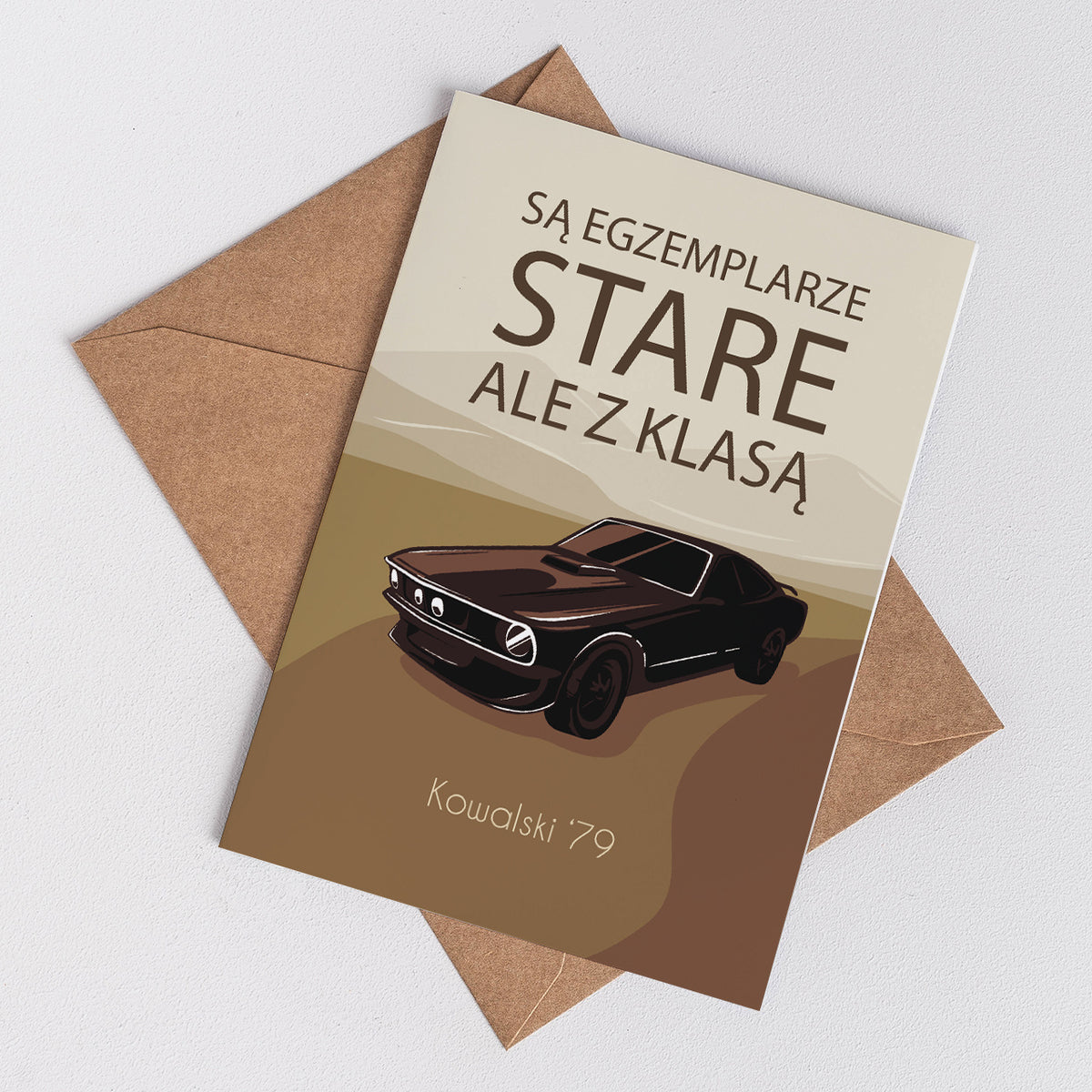 Kartka na urodziny dla fana motoryzacji