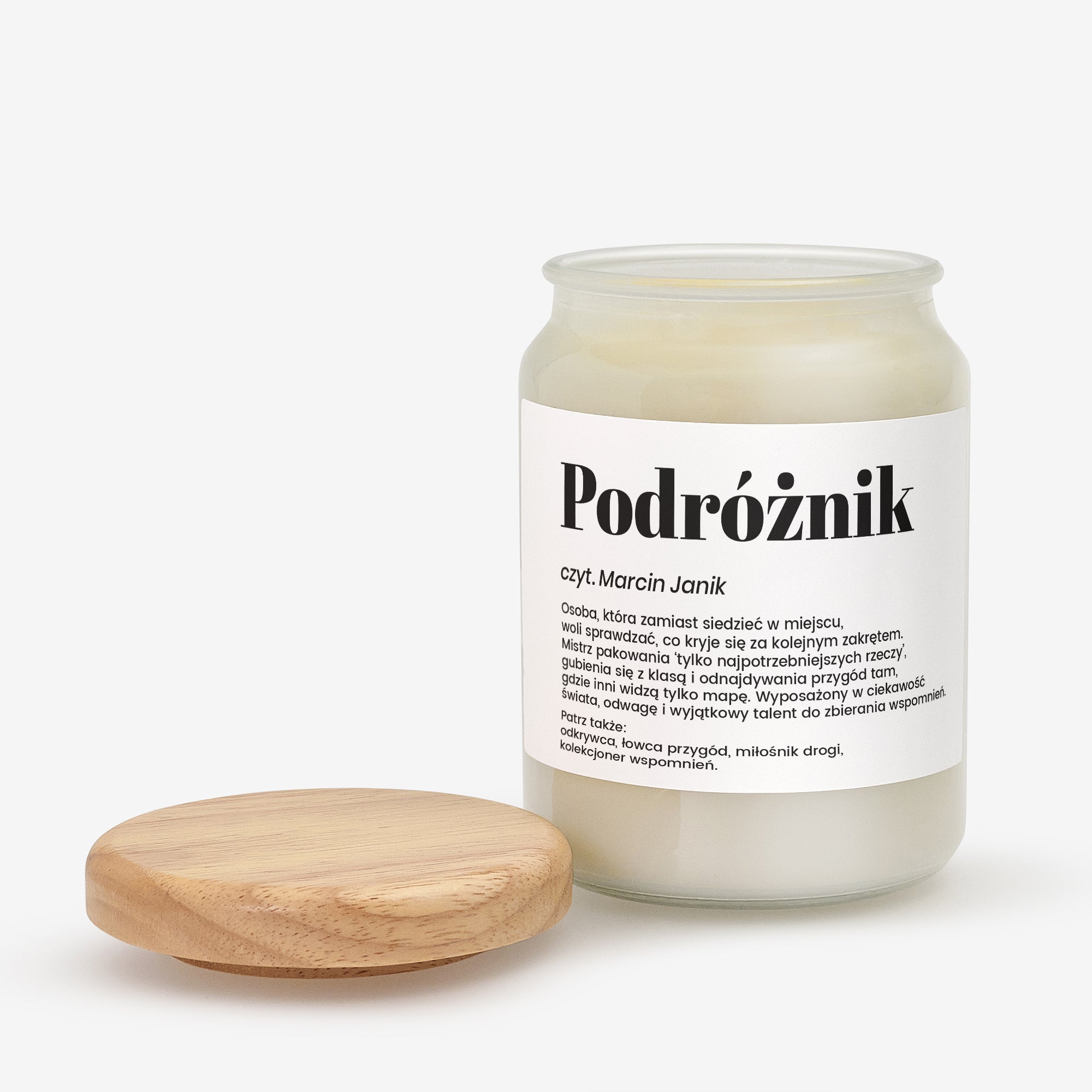 Świeca sojowa dla podróżnika - prezent personalizowany dla podróżnika