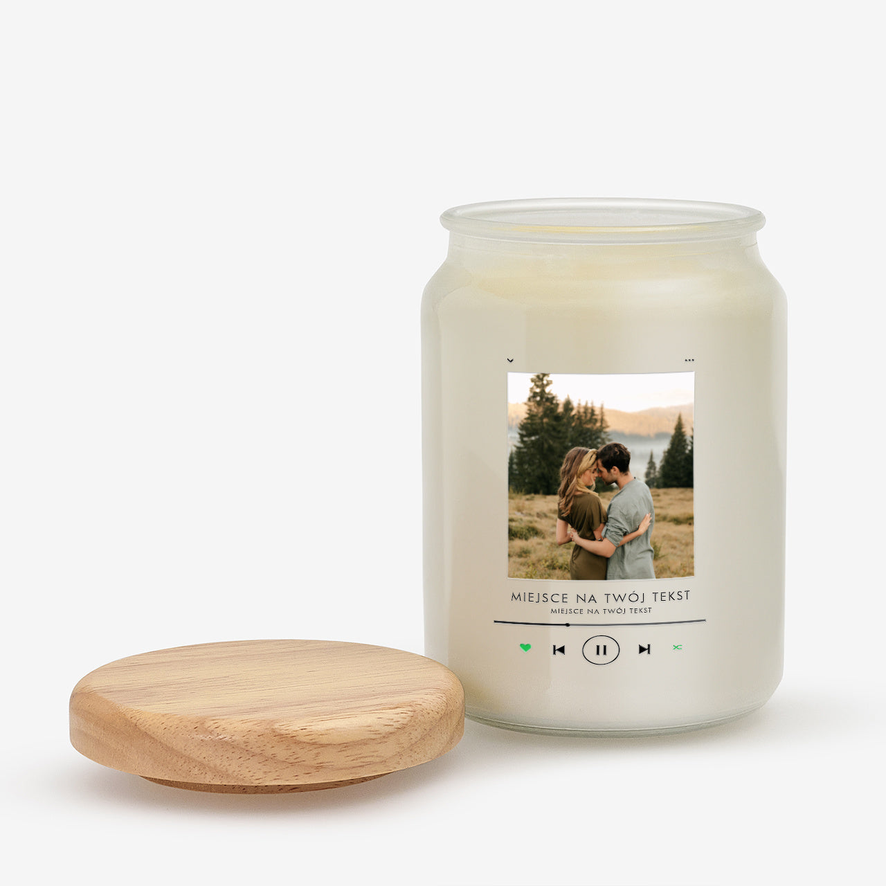 Świeca personalizowana - Nasza Piosenka - prezent walentynkowy prezent na walentynki świeca zapachowe na prezent