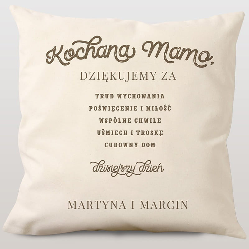 Personalizowana poduszka - podziękowanie dla mamy poduszka dla mamy prezent dla mamy prezent na Dzień Mamy