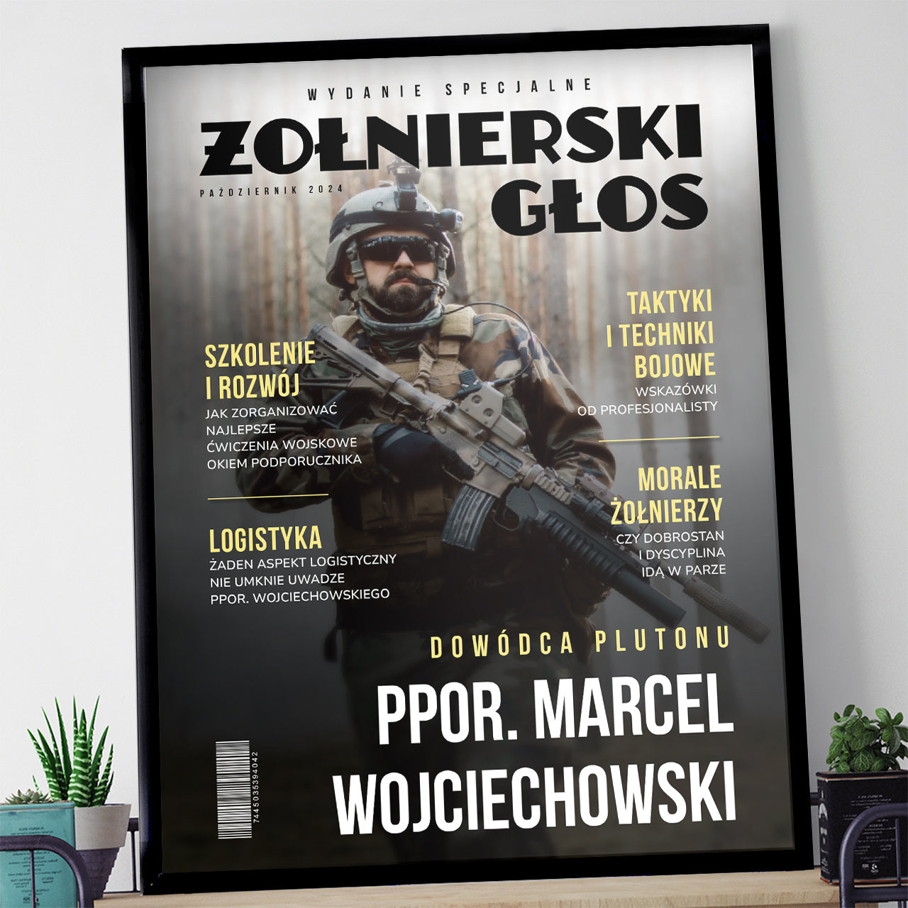 Plakat dla wojskowego prezent dla wojskowego plakat dla żołnierza wojskowy prezent personalizowany
