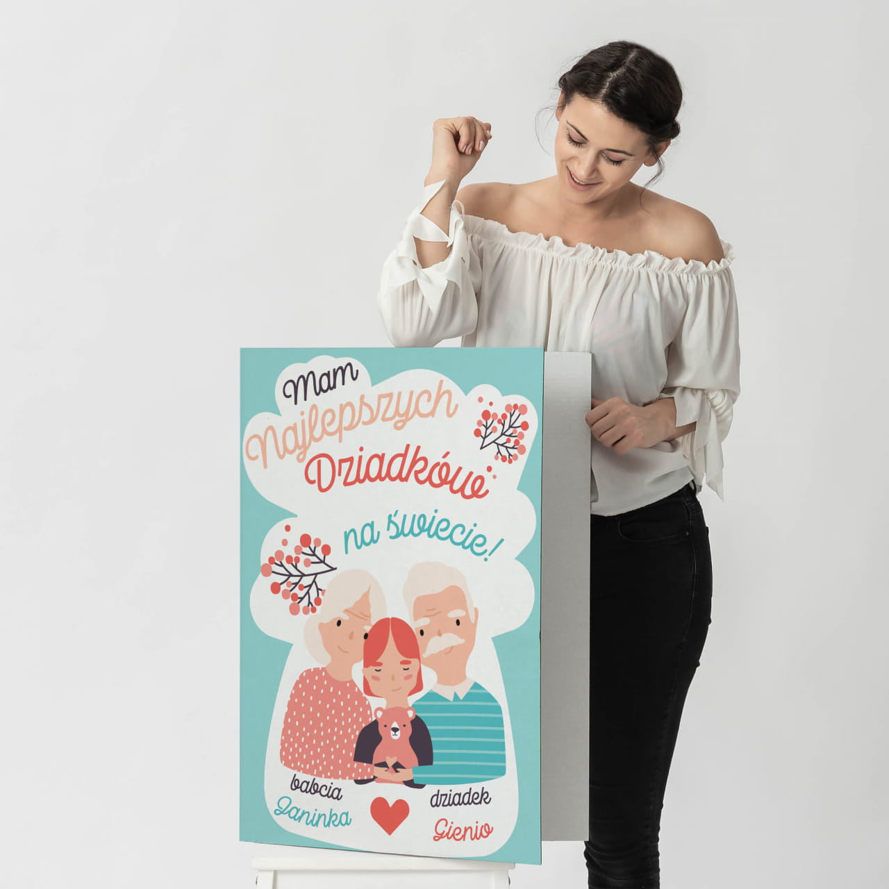 Personalizowana kartka xxl na Dzień Babci i Dziadka - laurka