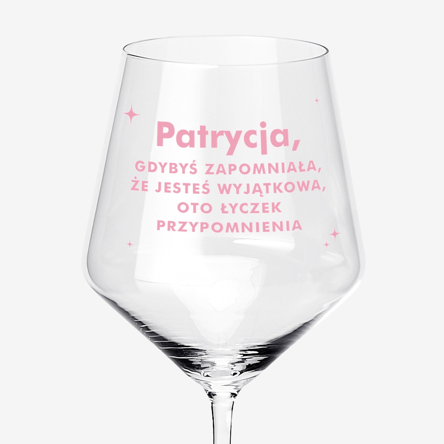 Personalizowany kieliszek do wina - prezent dla przyjaciółki