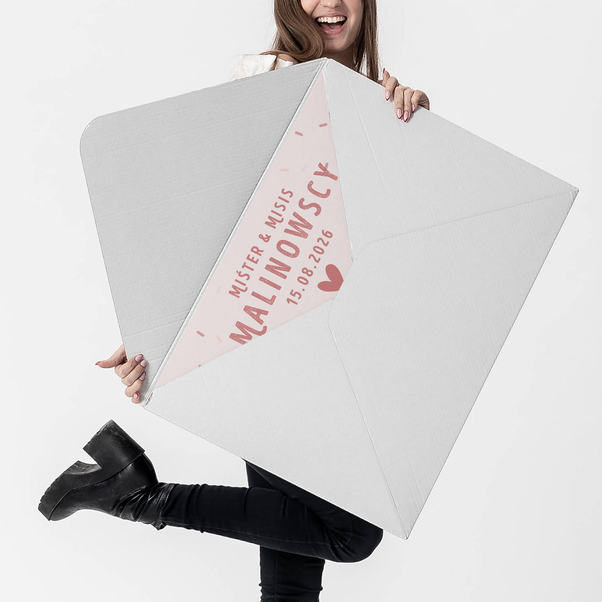 Personalizowana kartka a4 na ślub - miśter & misis