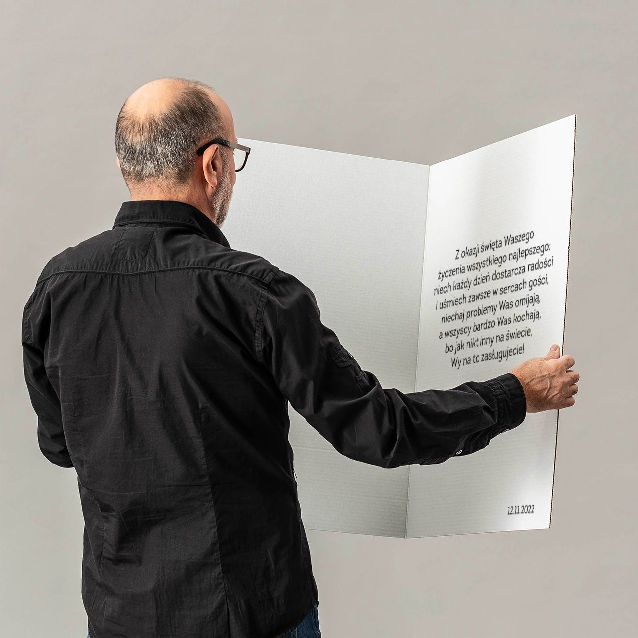 Kartka a4 na 60 rocznicę ślubu ze zdjęciem - diamentowe gody