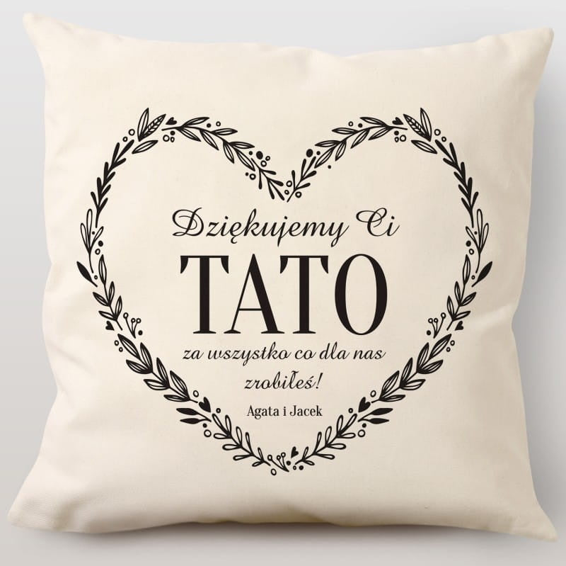 Personalizowana poduszka na podziękowanie dla taty poduszka dla taty prezent dla taty prezent na dzień taty 