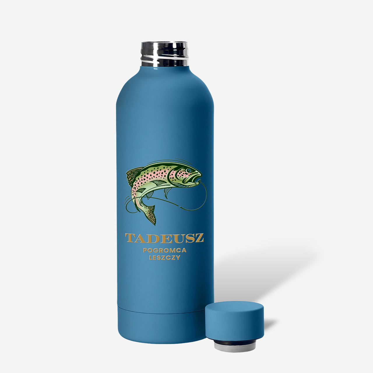Personalizowany termos dla wędkarza - Pogromca Leszczy prezent dla wędkarza termos z grawerem