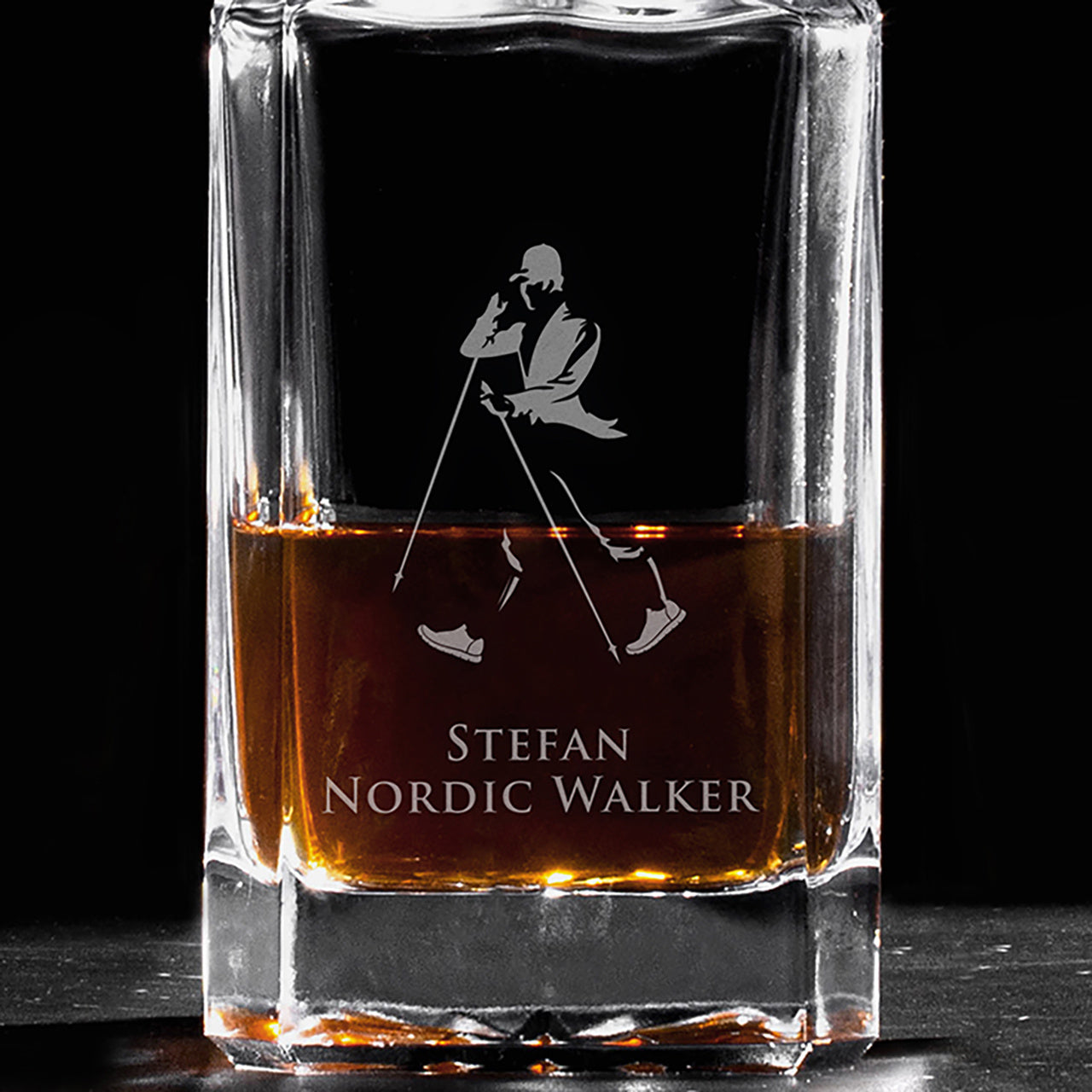 Karafka grawerowana - Nordic Walker - prezent dla konesera whisky