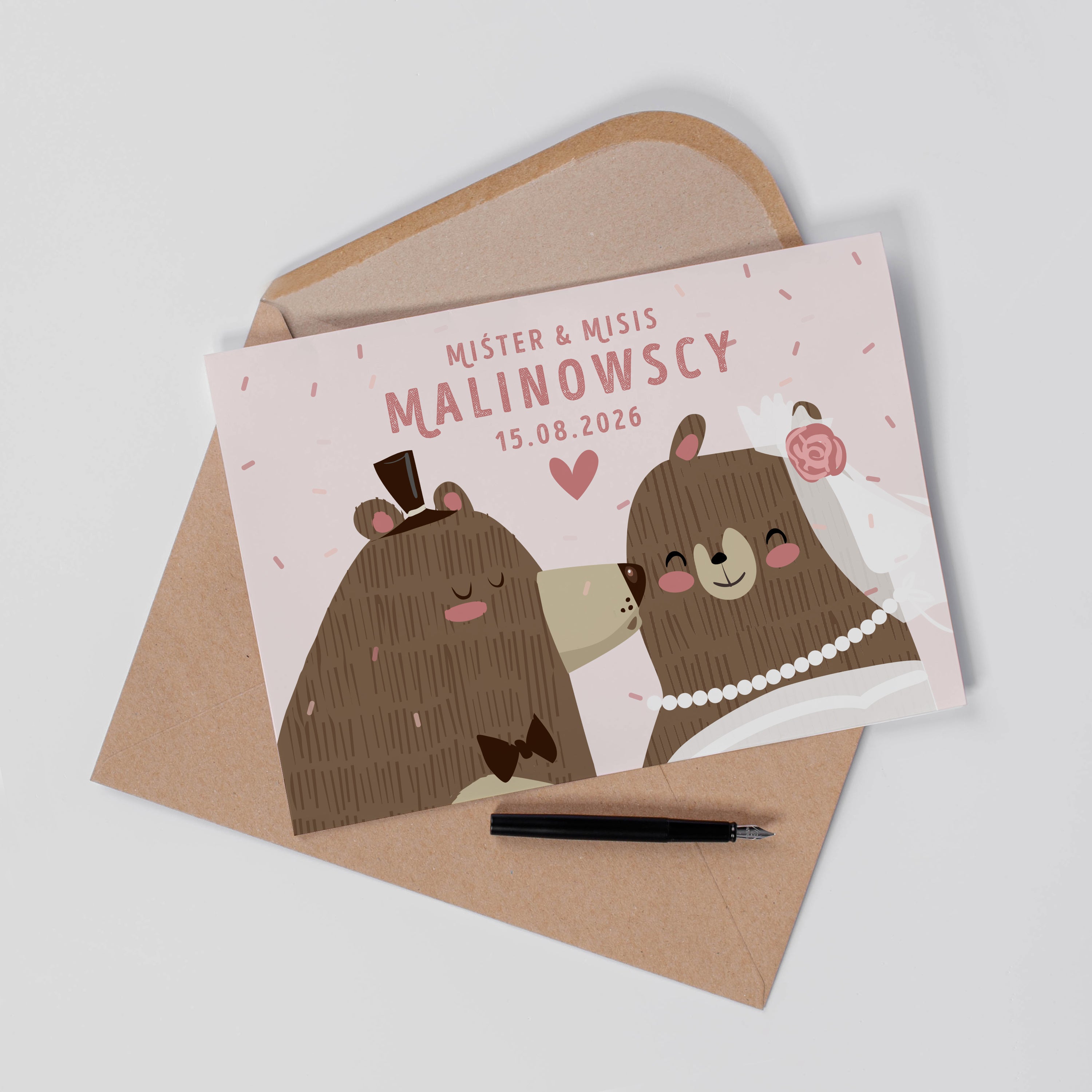 Śmieszna kartka ślubna z personalizacją prezent na ślub kartka na prezent personalizowana kartka ślubna