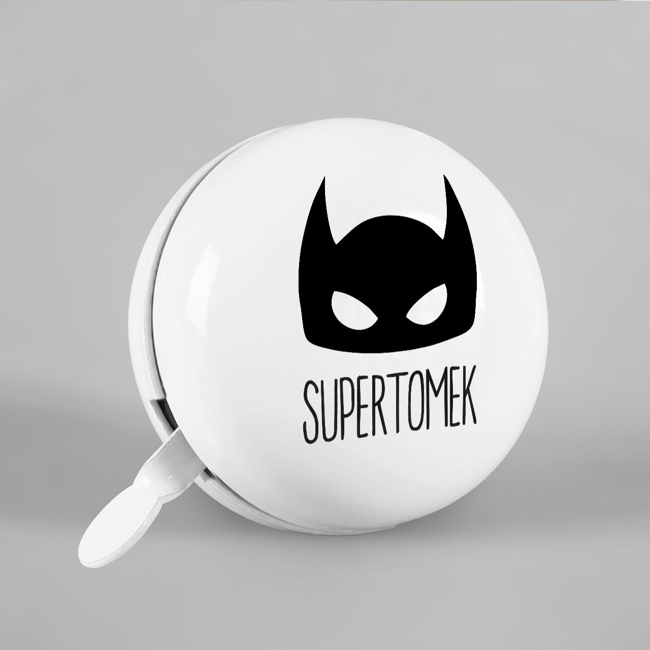 Personalizowany dzwonek rowerowy dla chłopca - superbohater
