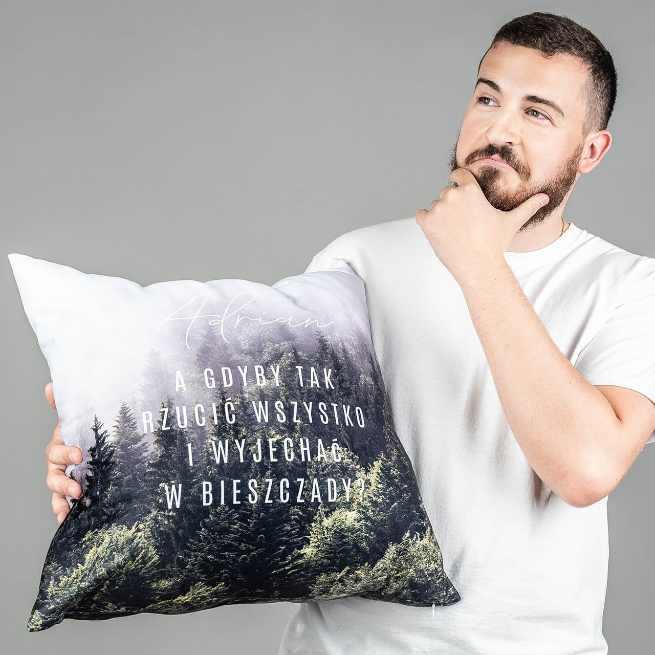 Poduszka z nadrukiem - prezent dla miłośnika gór