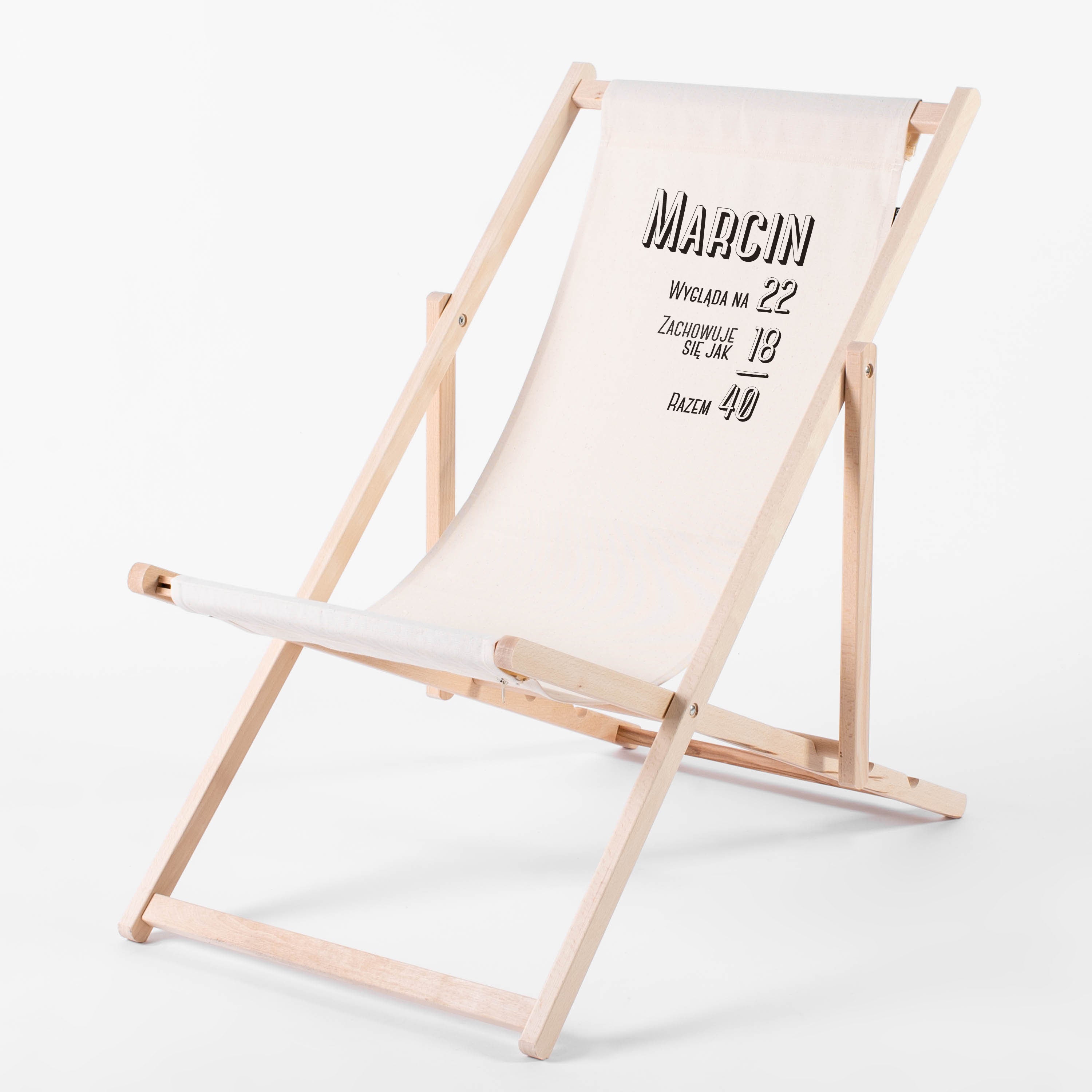 Personalizowany leżak na 40 urodziny 