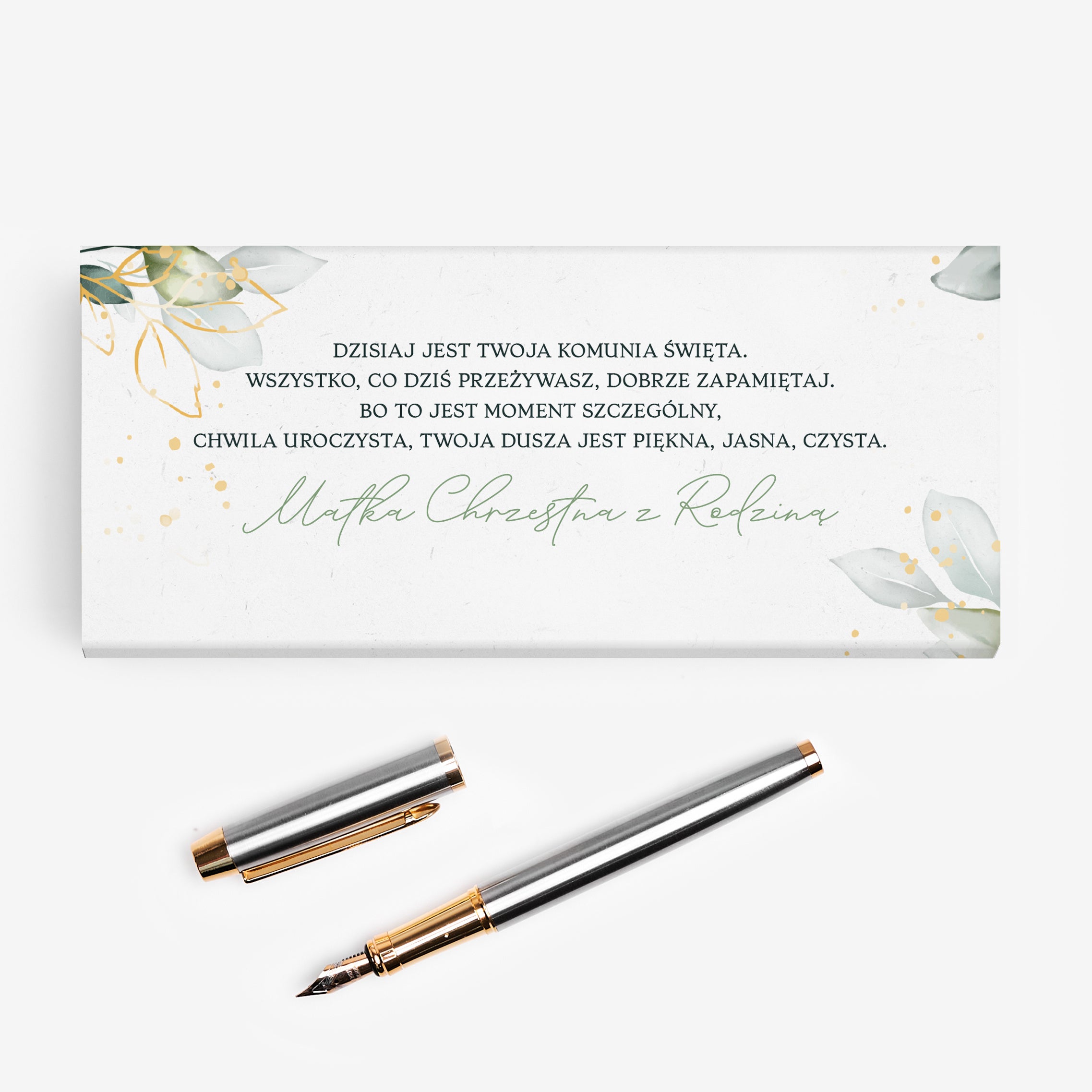 Pióro w personalizowanym opakowaniu - pamiątka komunii pióro wieczne prezent na Pierwszą Komunię Świętą