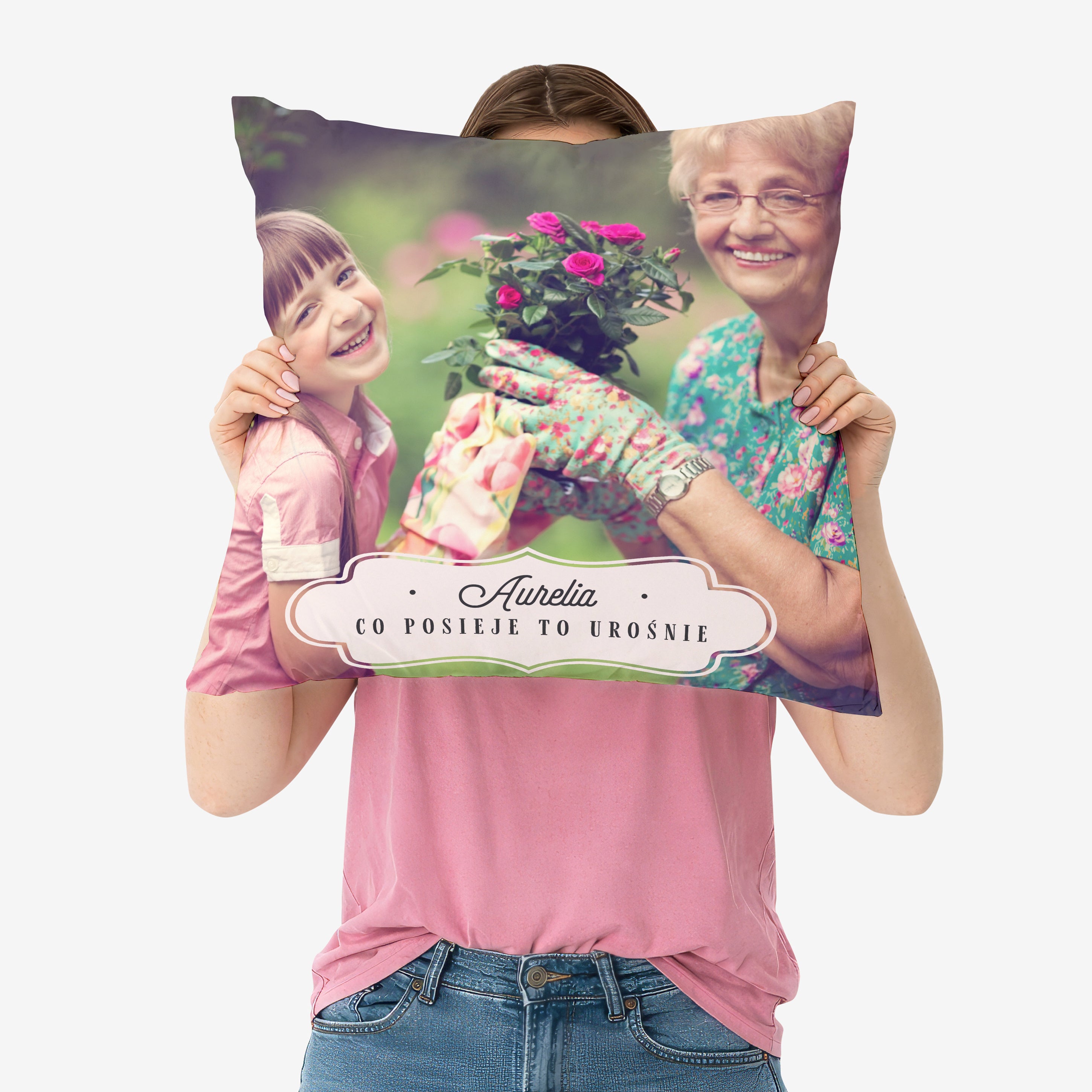 Poduszka personalizowana dla babci - prezent ze zdjęciem