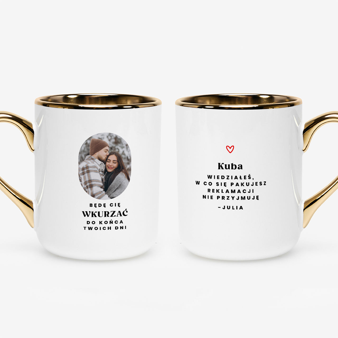 Śmieszny kubek walentynkowy - upominek na walentynki kubek na walentynki personalizowany kubek