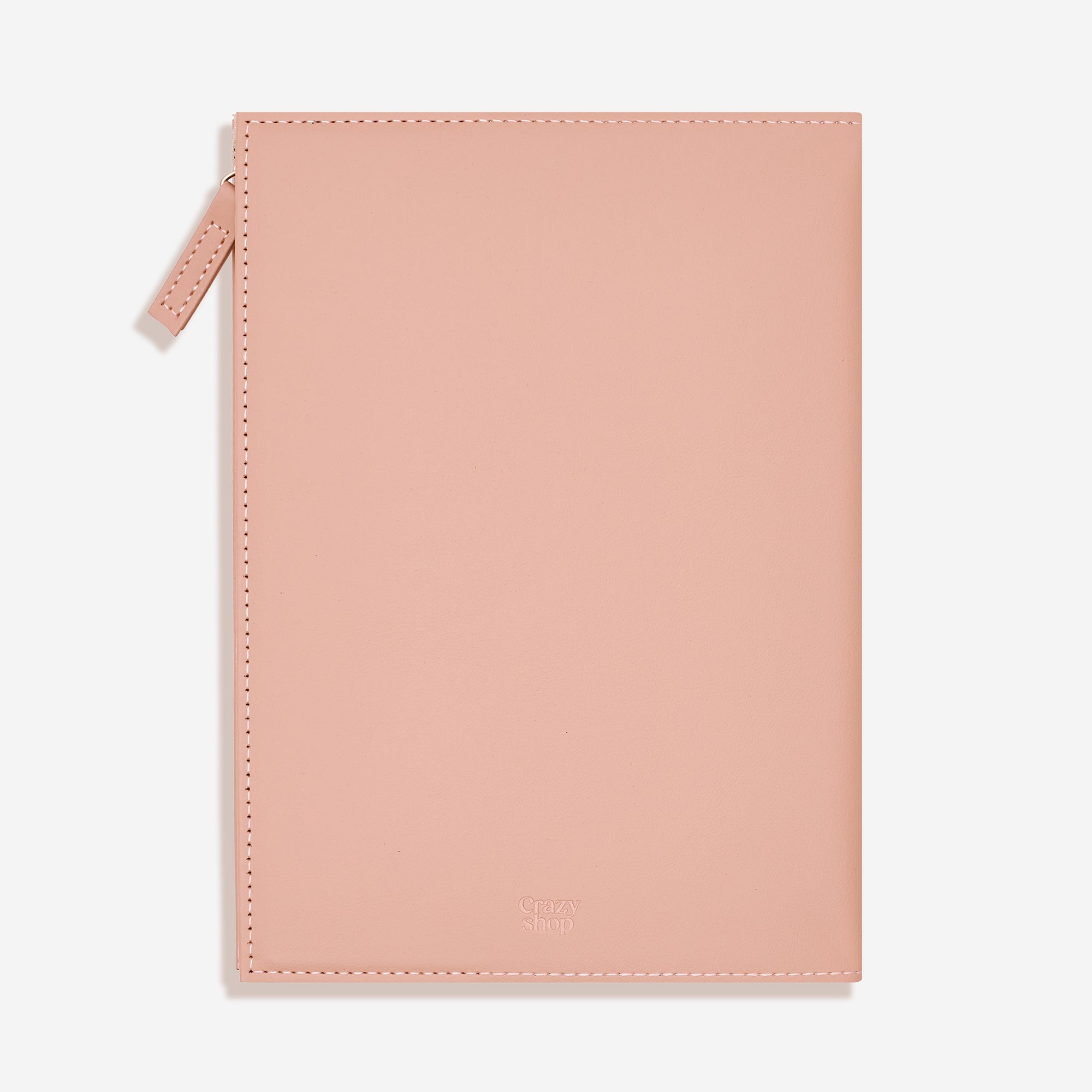 Brzoskwiniowy notes na zamek - personalizowany prezent dla kobiety notes na zamek elegancki prezent