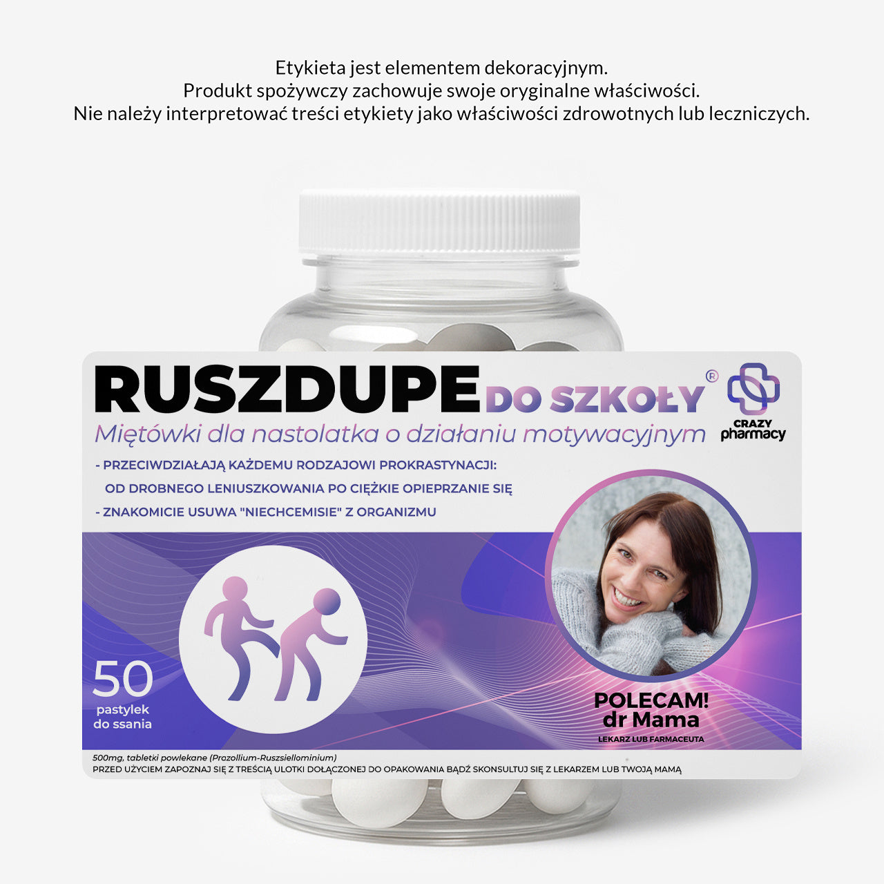 Zestaw prezentowy: miętówki + etykieta do naklejenia Zrób To - upominek dla nastolatków prezent dla nastolatków 