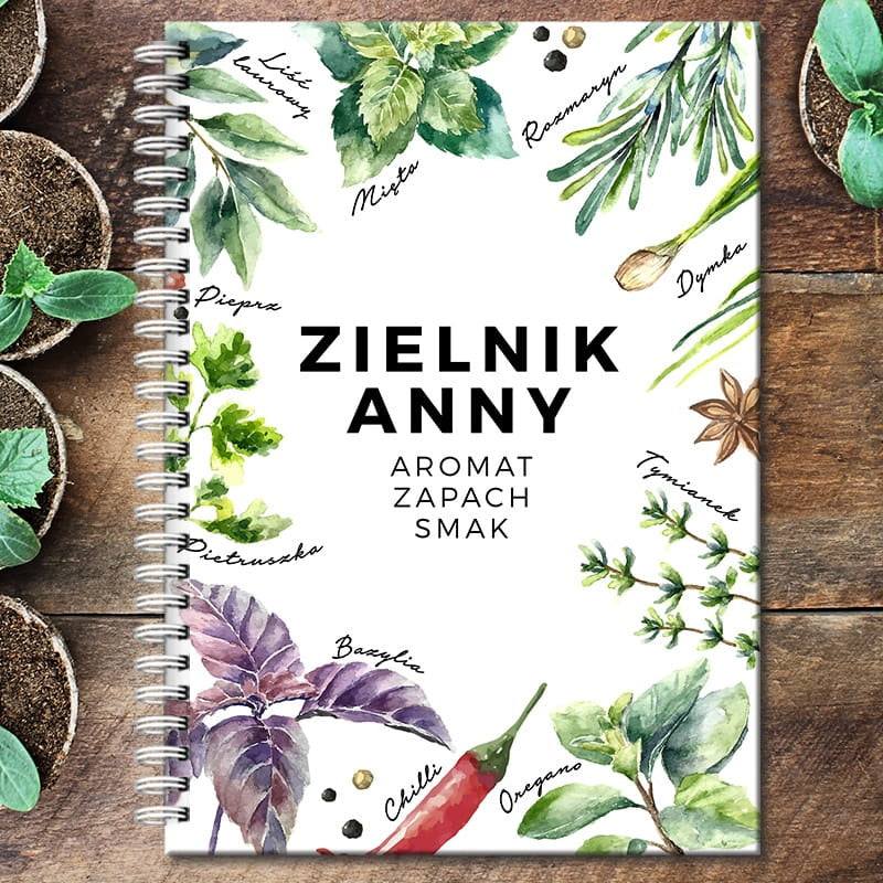 Przepiśnik dla ogrodniczki - zielnik zeszyt na przepisy prezent dla działkowca prezent dla ogrodniczki