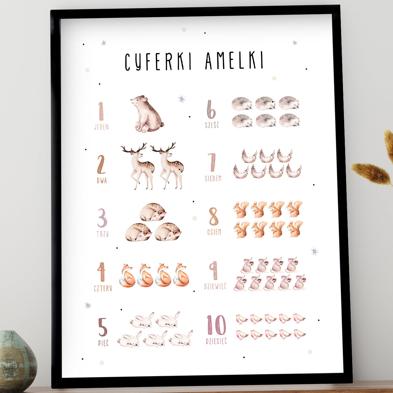 Plakat dla przedszkolaka - cyfry