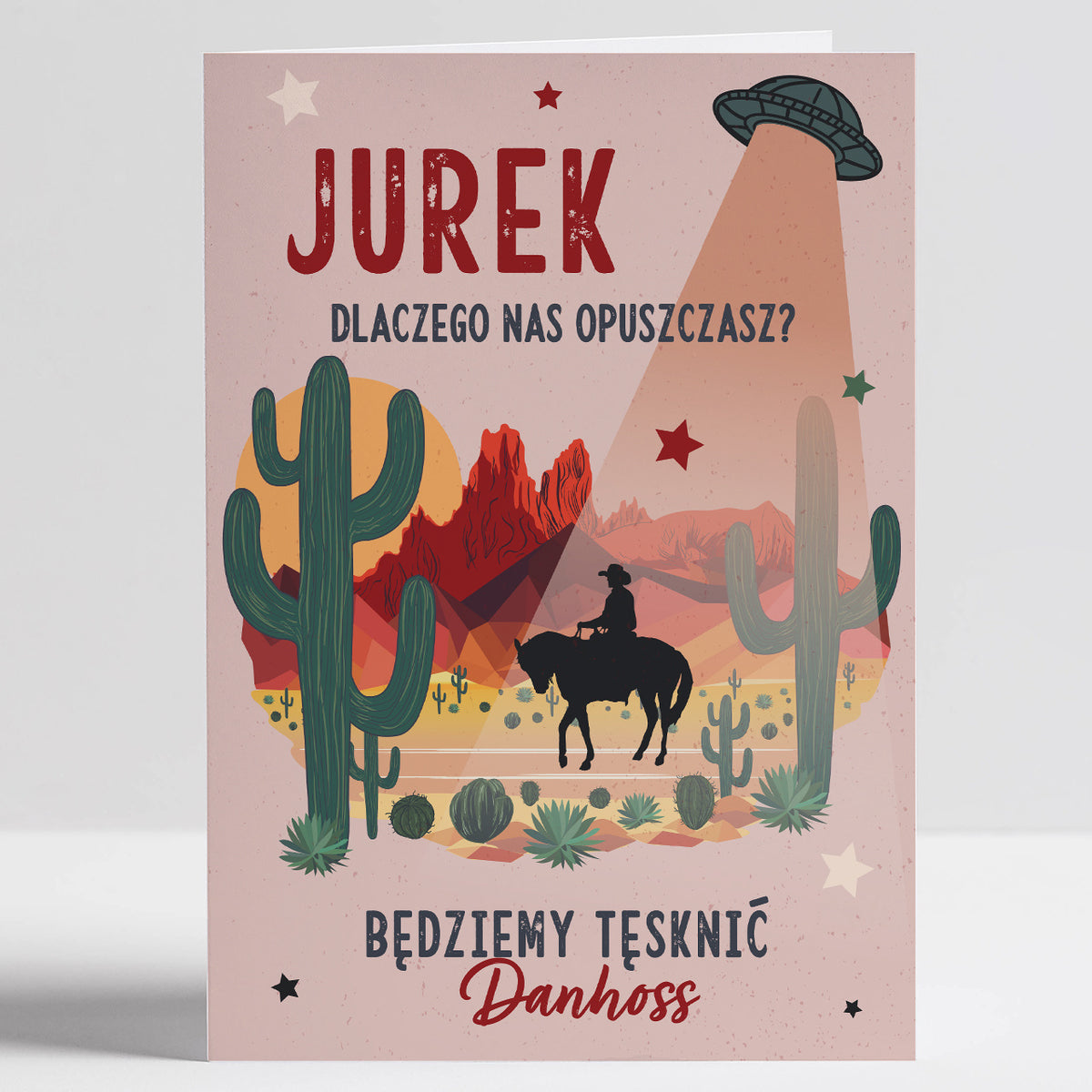 Personalizowana kartka na odejście z pracy