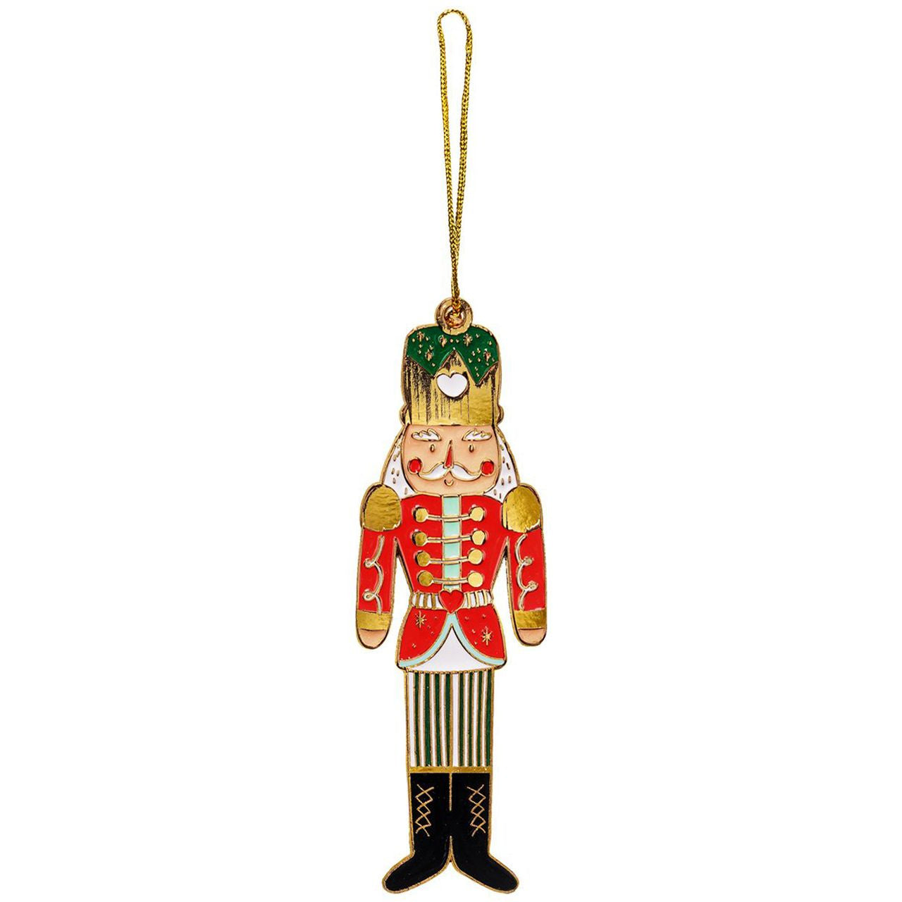 Zawieszka na choinkę Metalowa bombka Dziadek do orzechów