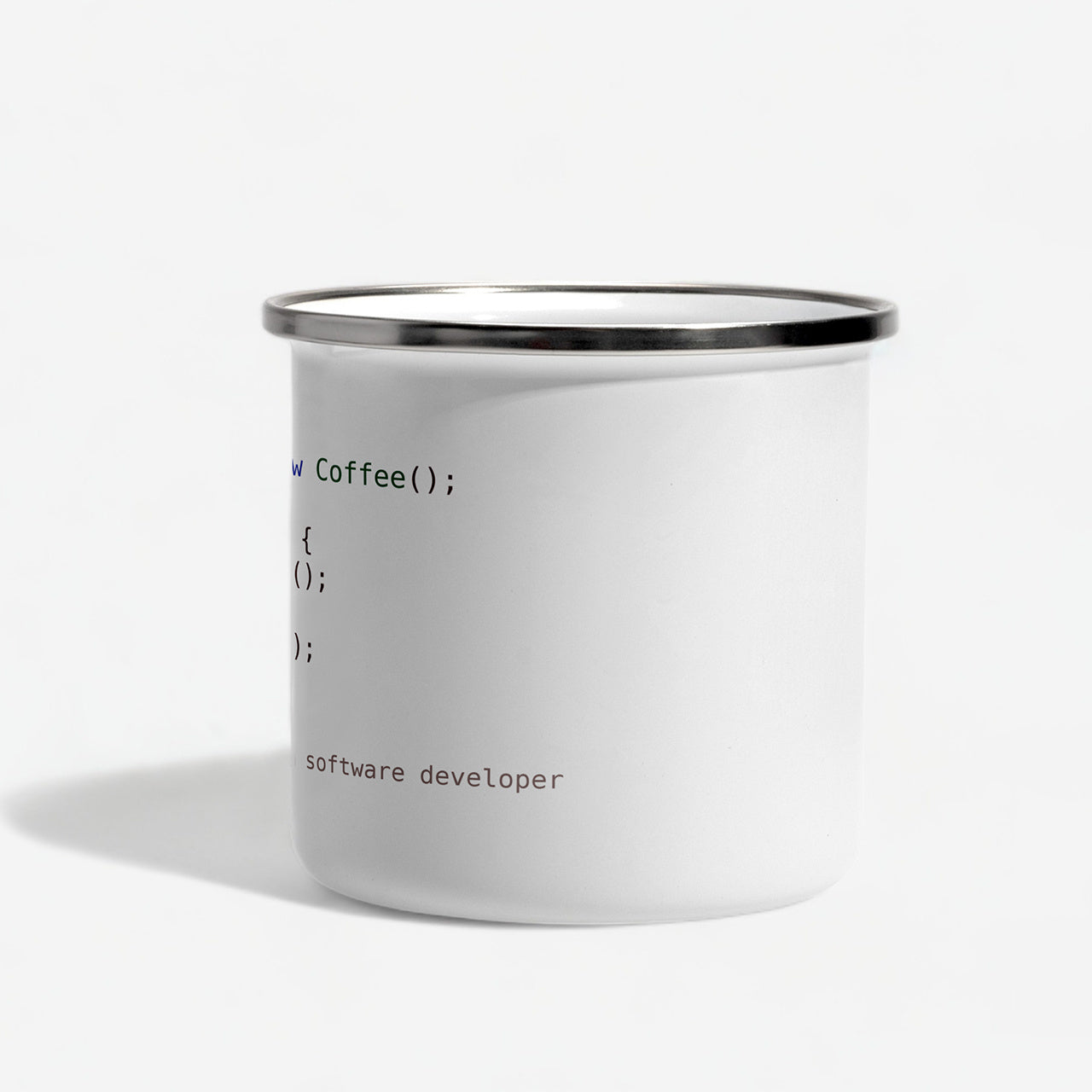 Kubek emaliowany dla programisty prezent dla programisty kubek dla informatyka