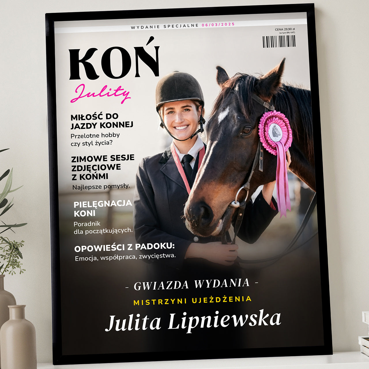 Personalizowany plakat - prezent dla koniary prezent dla miłośniczki koni prezent dla fanki jazdy konnej