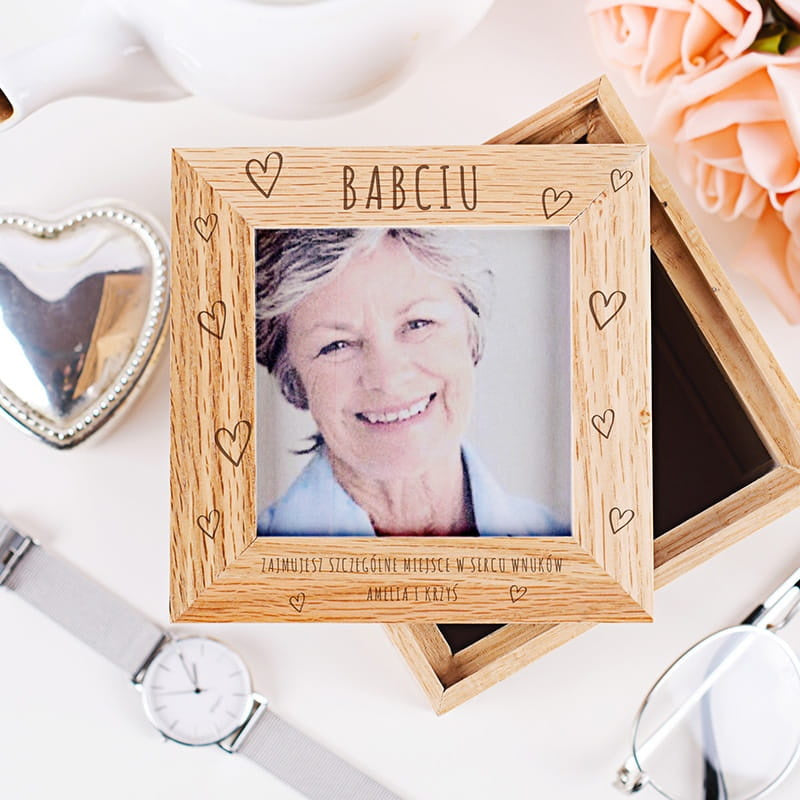 Personalizowana foto kostka - prezent na urodziny dla babci prezent dla babci ze zdjęciami