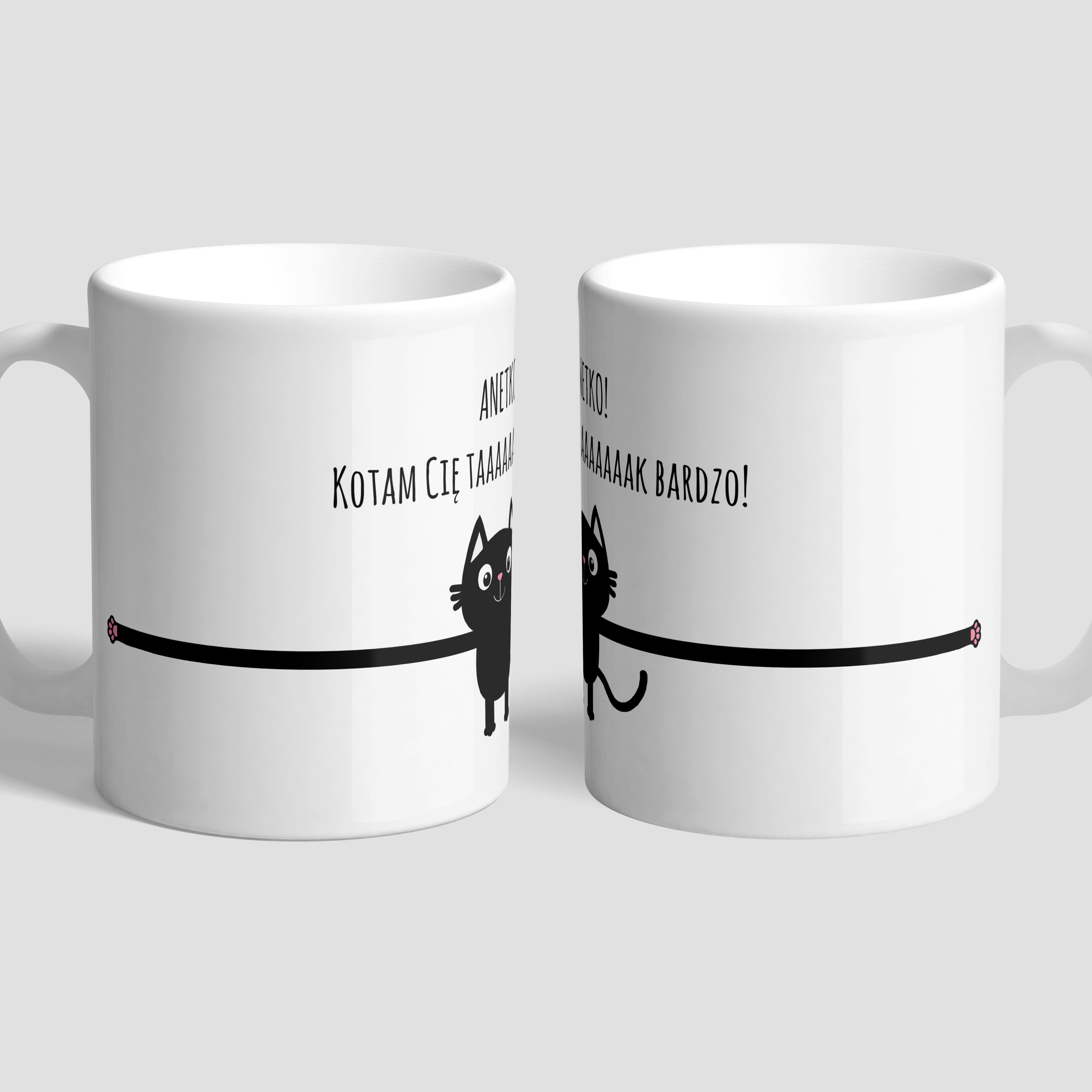 Personalizowany kubek z kotem - Kotam Cię - prezent dla kociary kubek dla dziewczyny prezent dla miłośniczki kotów